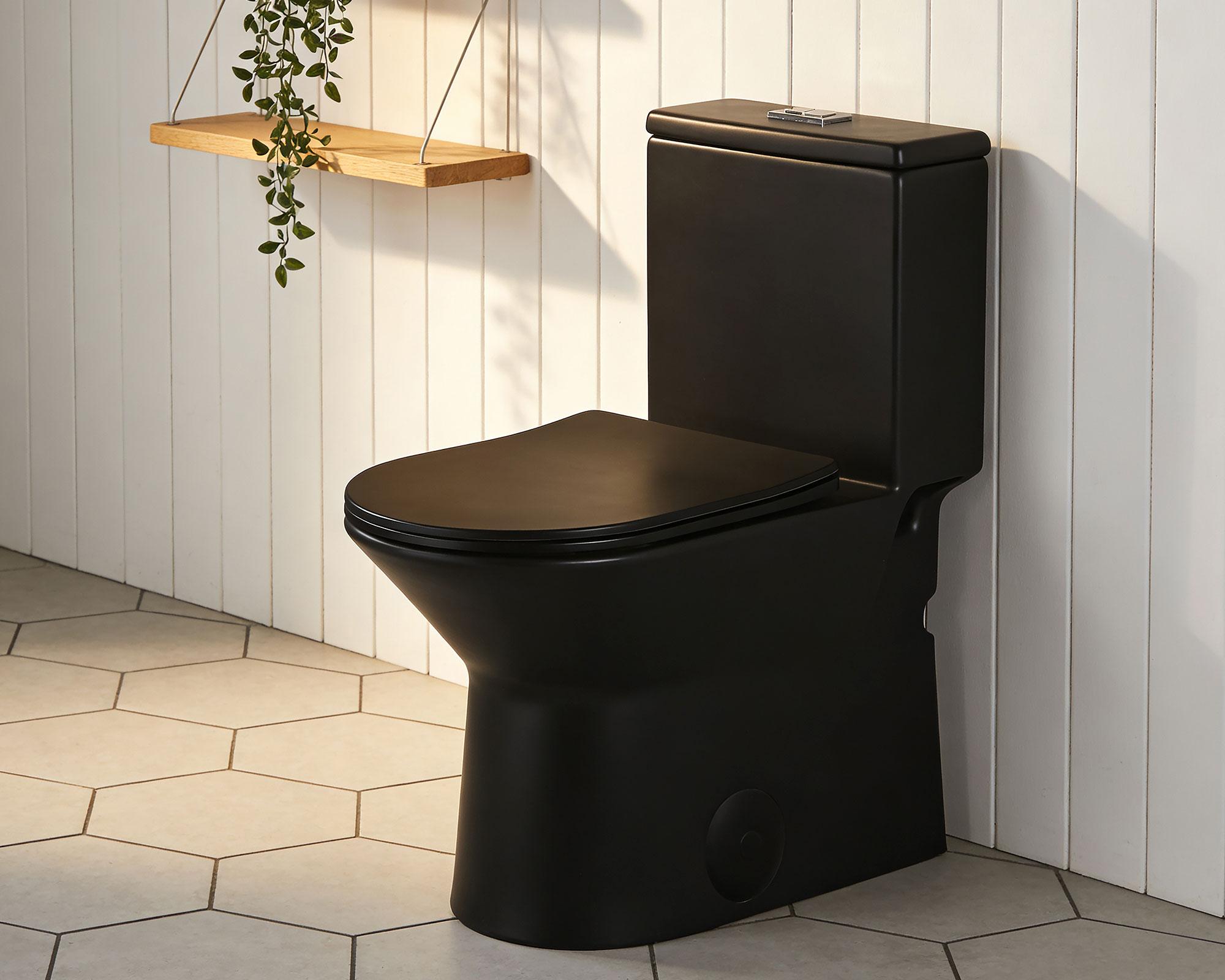 Sanitario one piece Trevi negro mate 30.5 cm-3