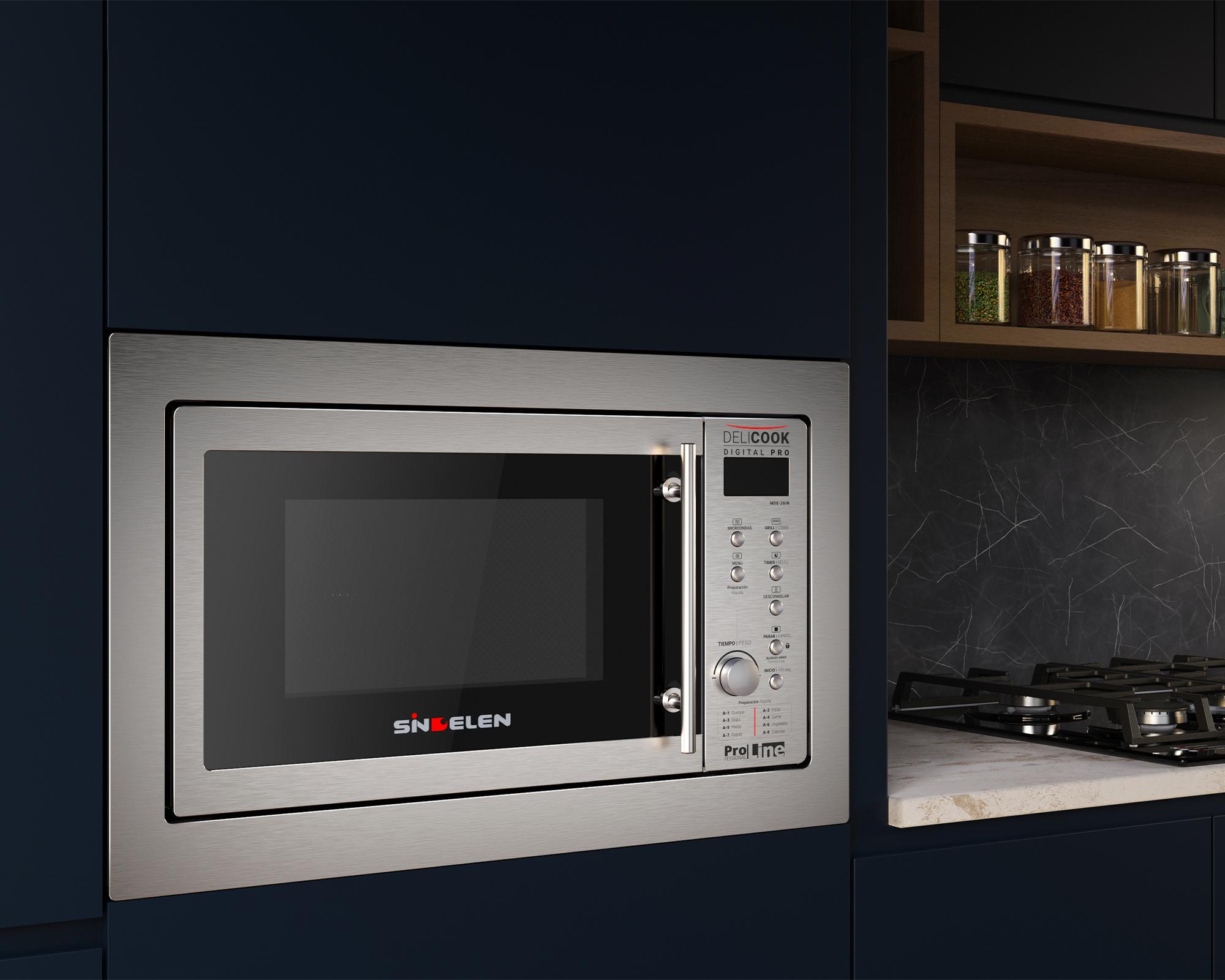 Microondas empotrable MDE-26IN gris 26 lt-6