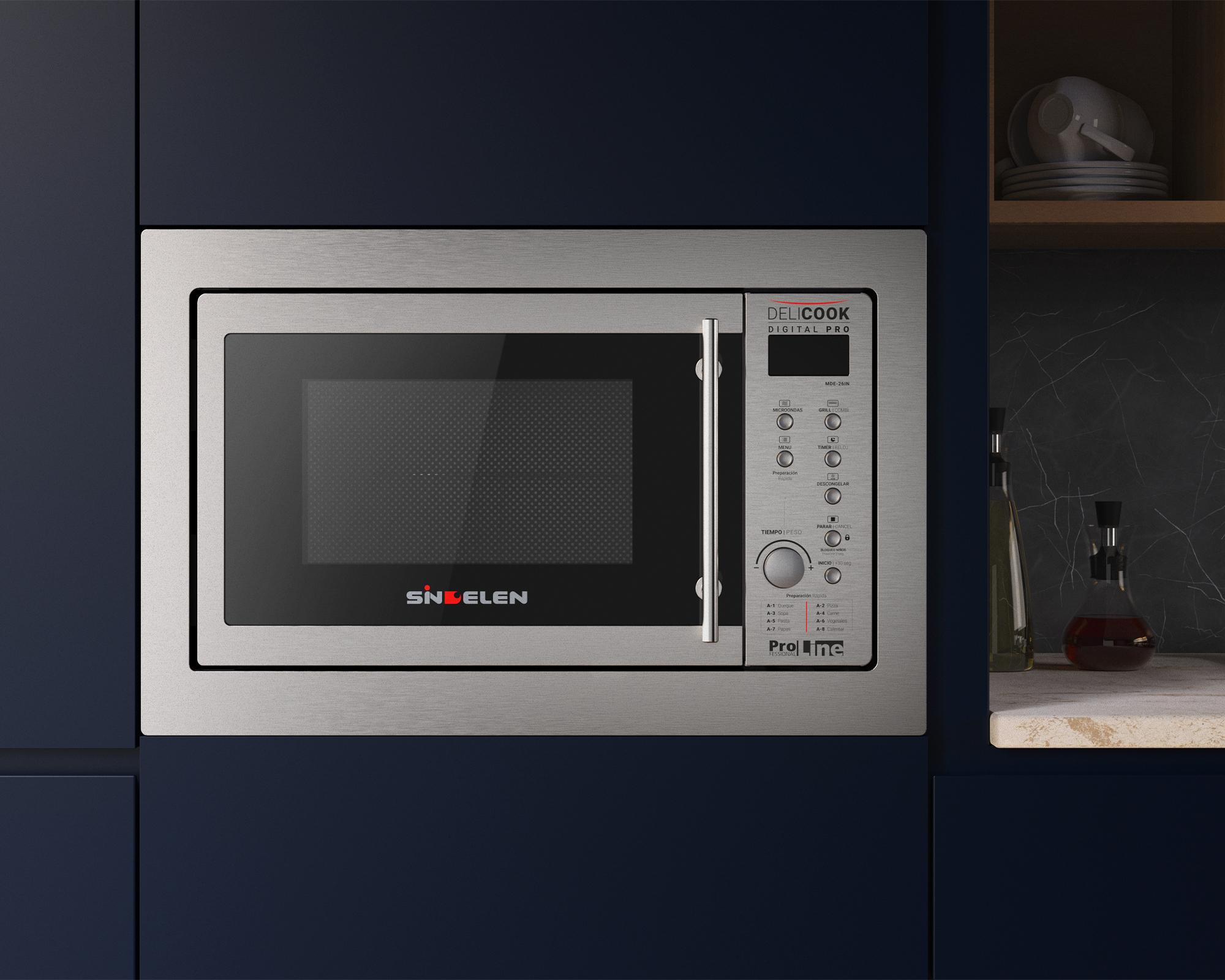 Microondas empotrable MDE-26IN gris 26 lt-5