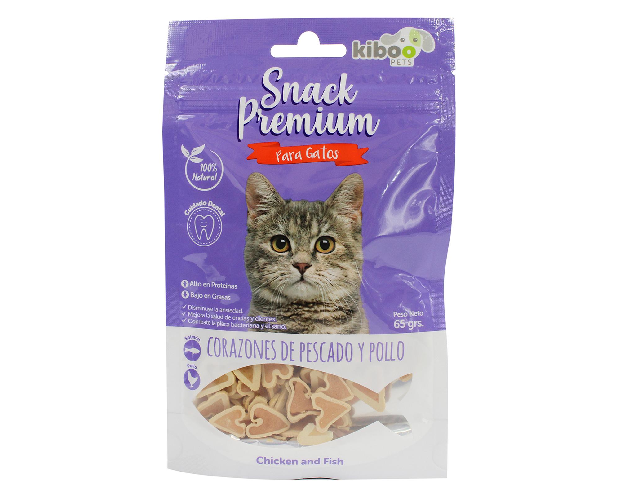 Snack para gato Premium adulto pescado y pollo 65 g-0