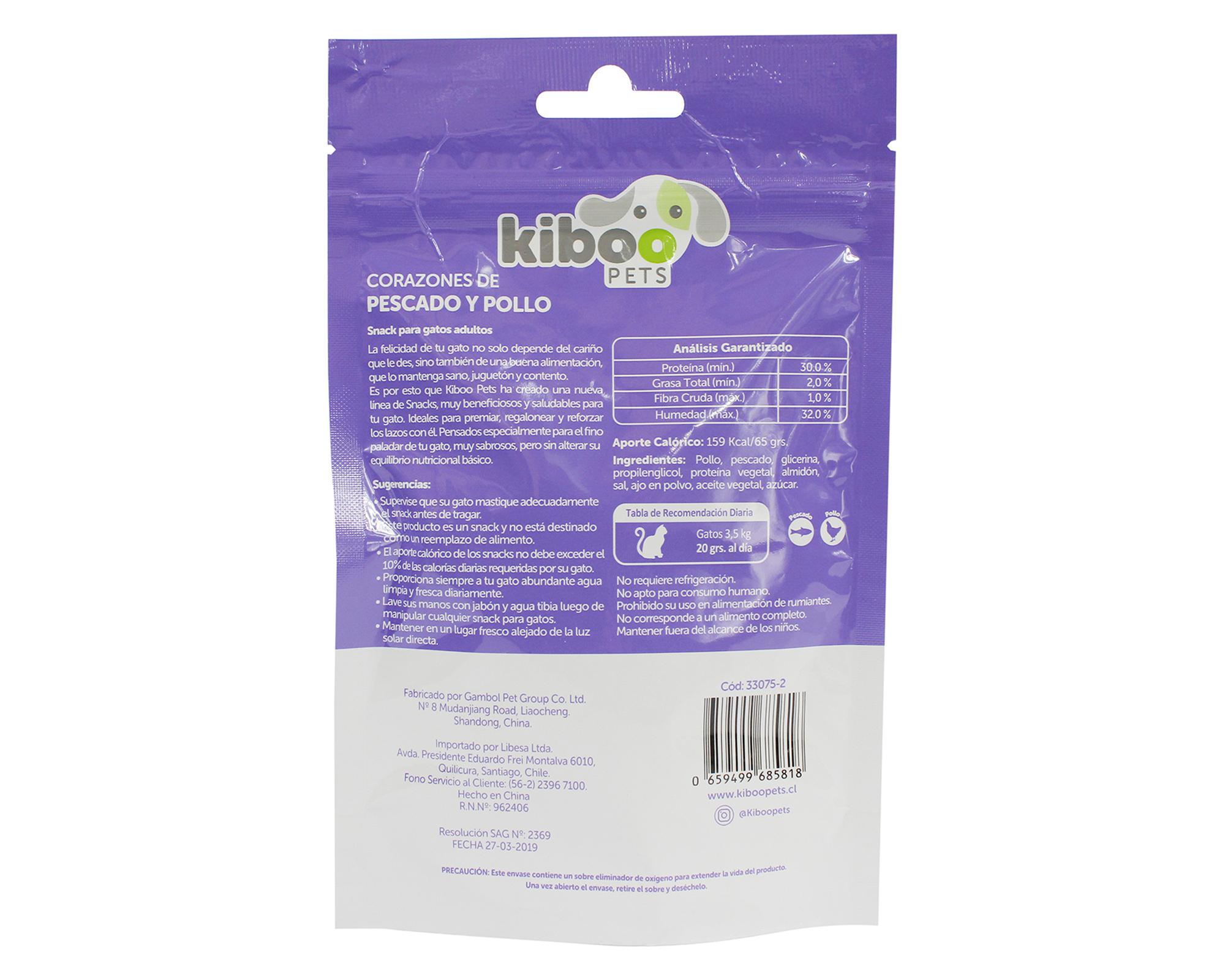 Snack para gato Premium adulto pescado y pollo 65 g-1