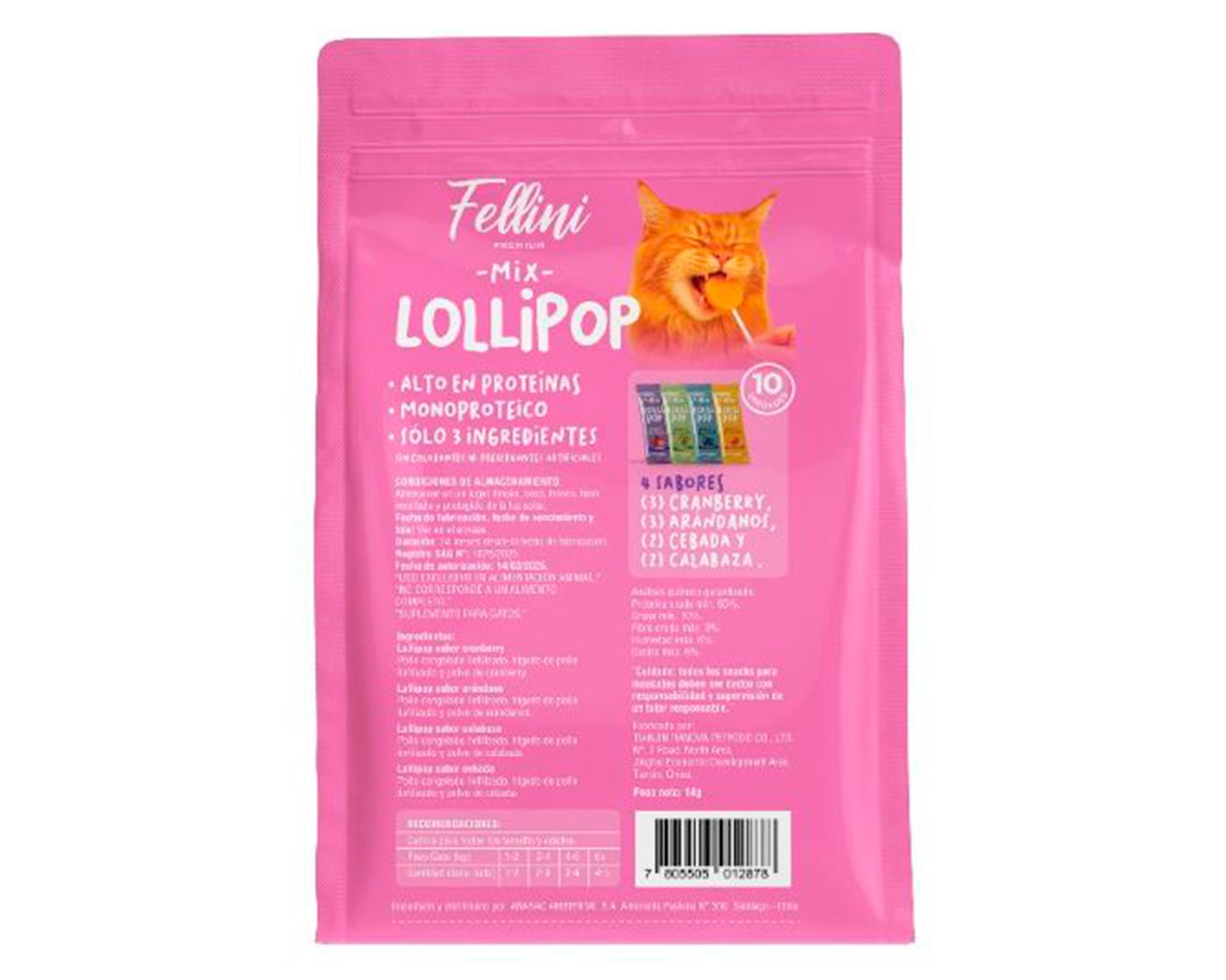 Snack para gatos sabor cran berry/calabaza/cebada/arándanos 56 g 10 un.-2