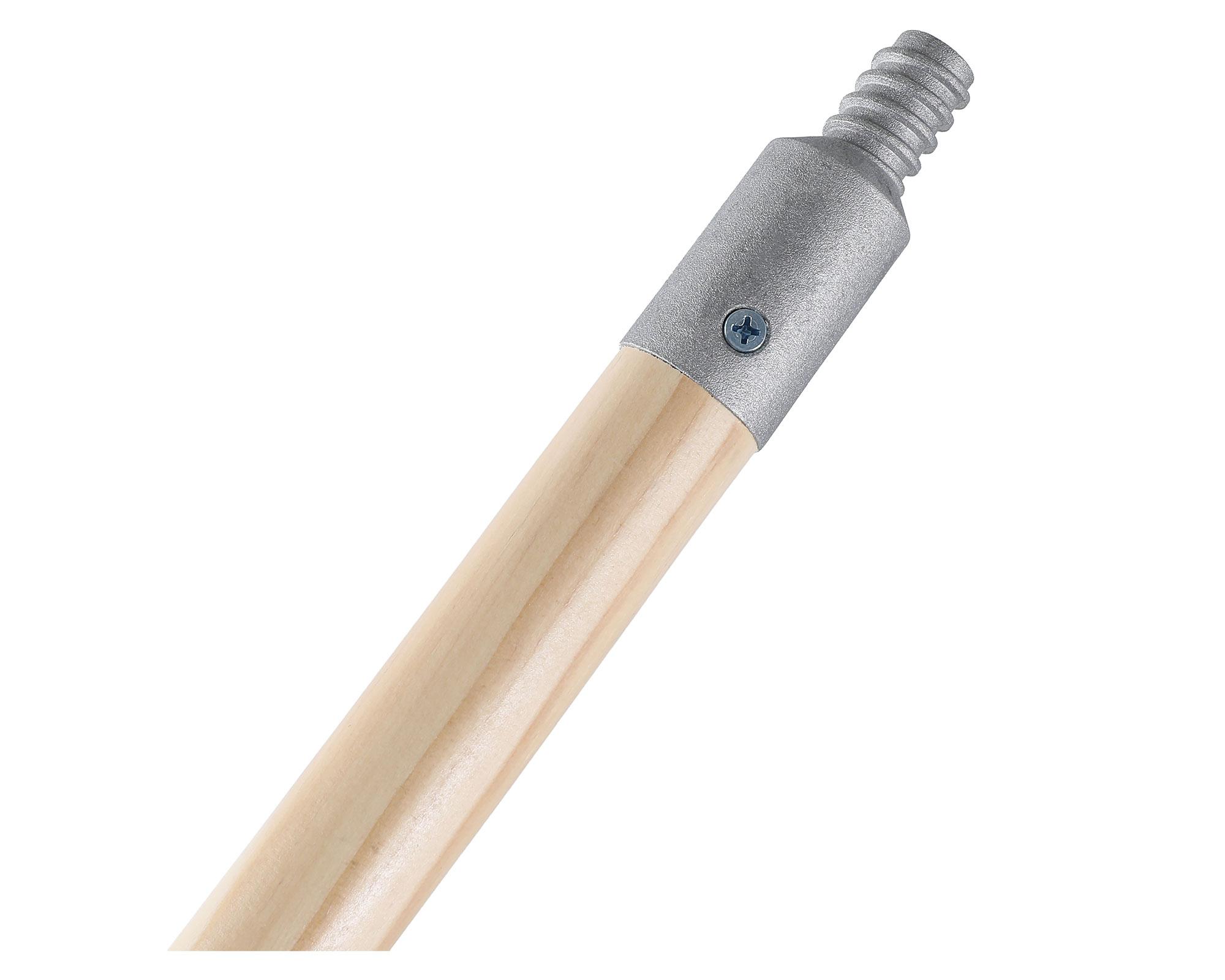 Vara de madera para cabezales de limpieza  con terminación rosca metálica-2