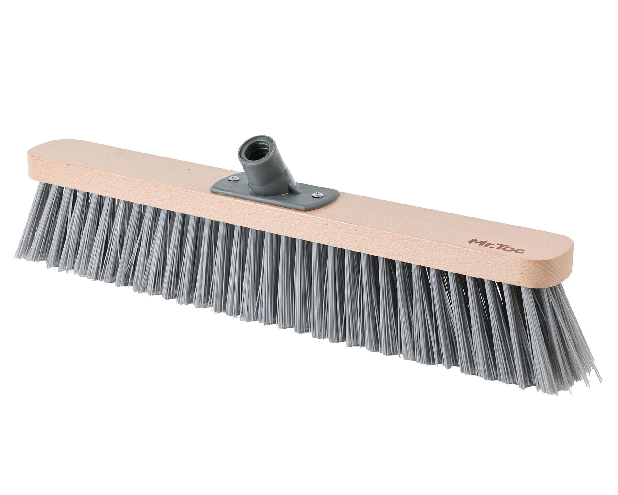 Cabezal escobillón cerdas fuertes 45 cm para vara de madera-0
