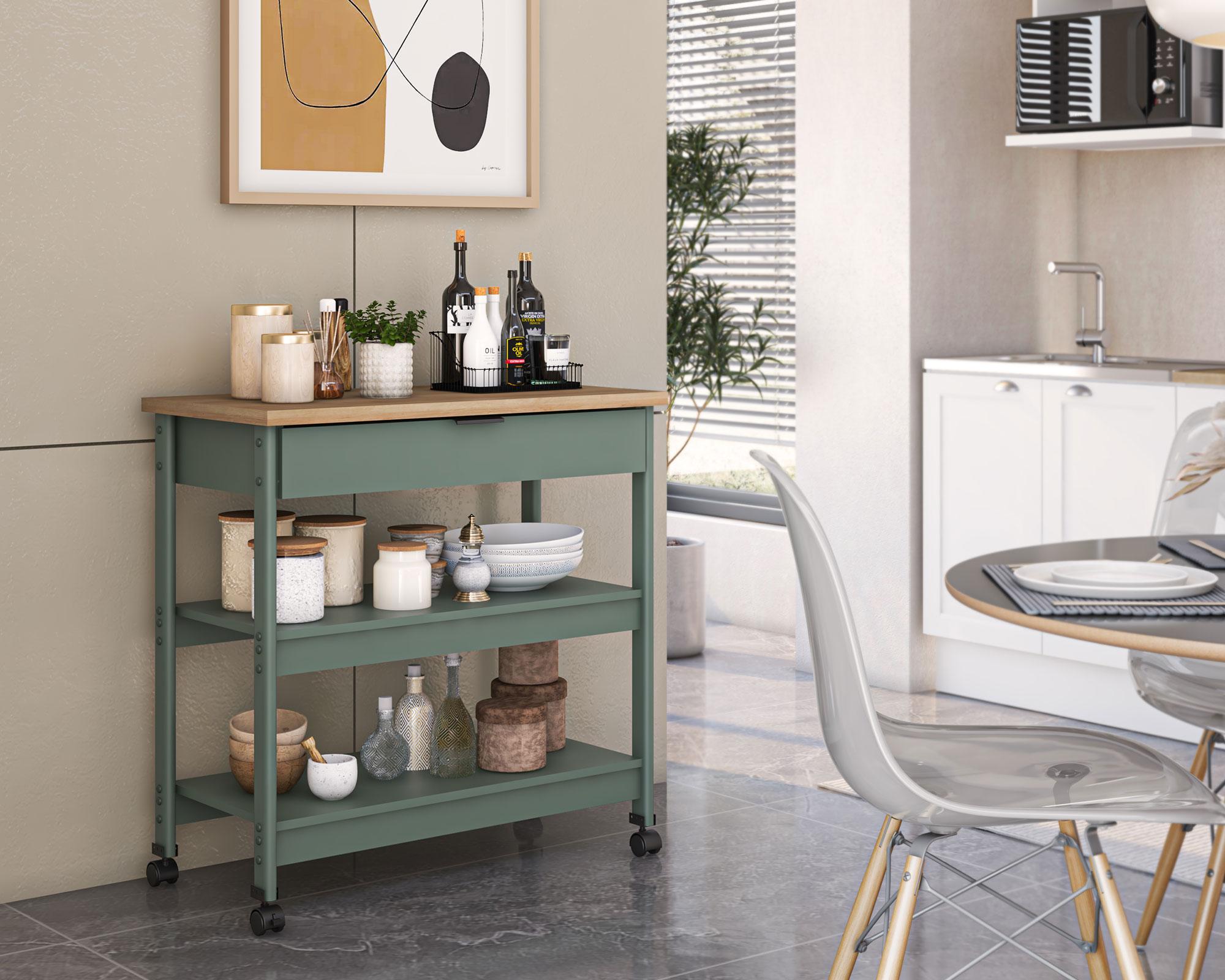 Isla cocina americana 90x86 cm Verde-3