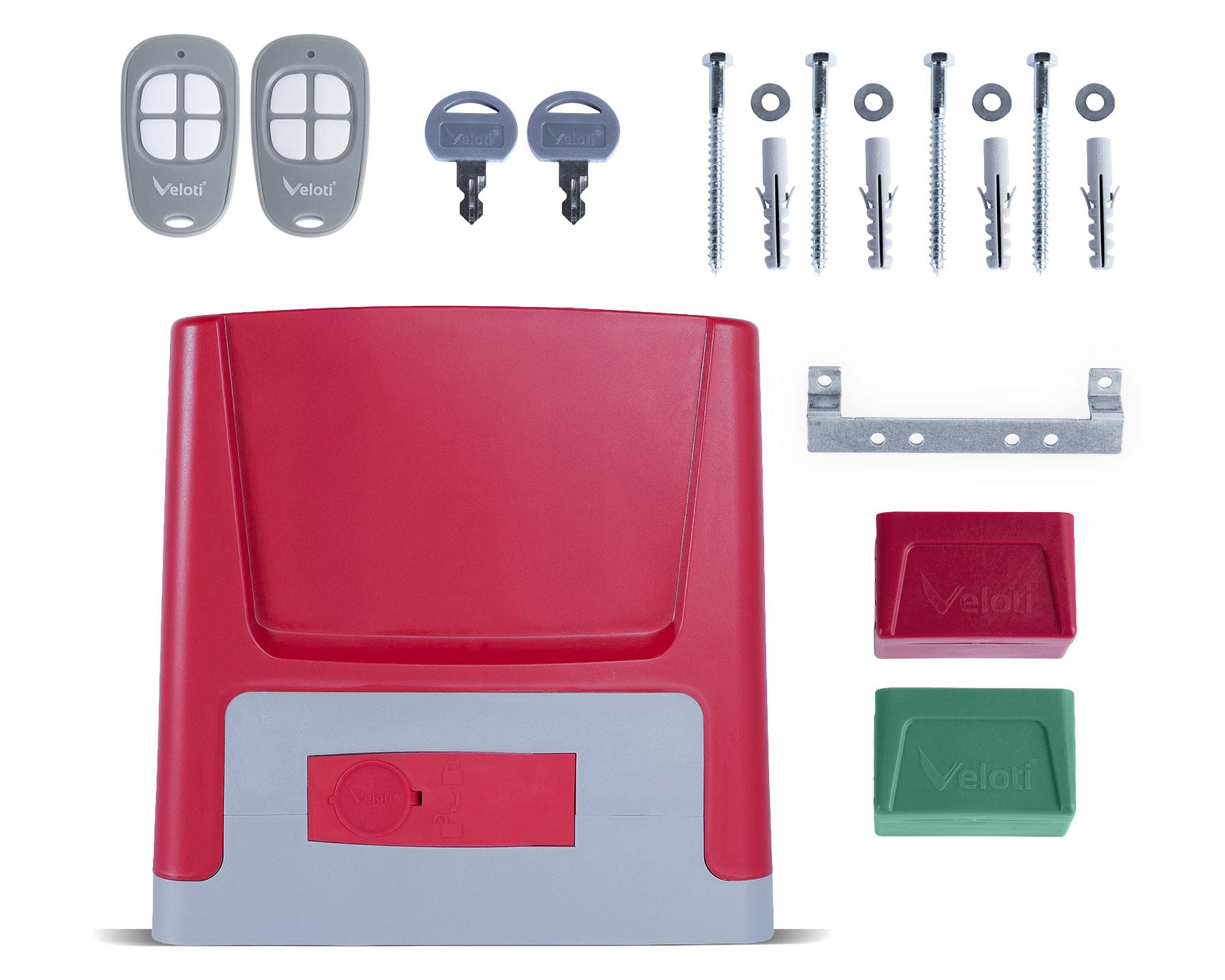 Kit portón New Speed 600 kg burdeo/gris-0