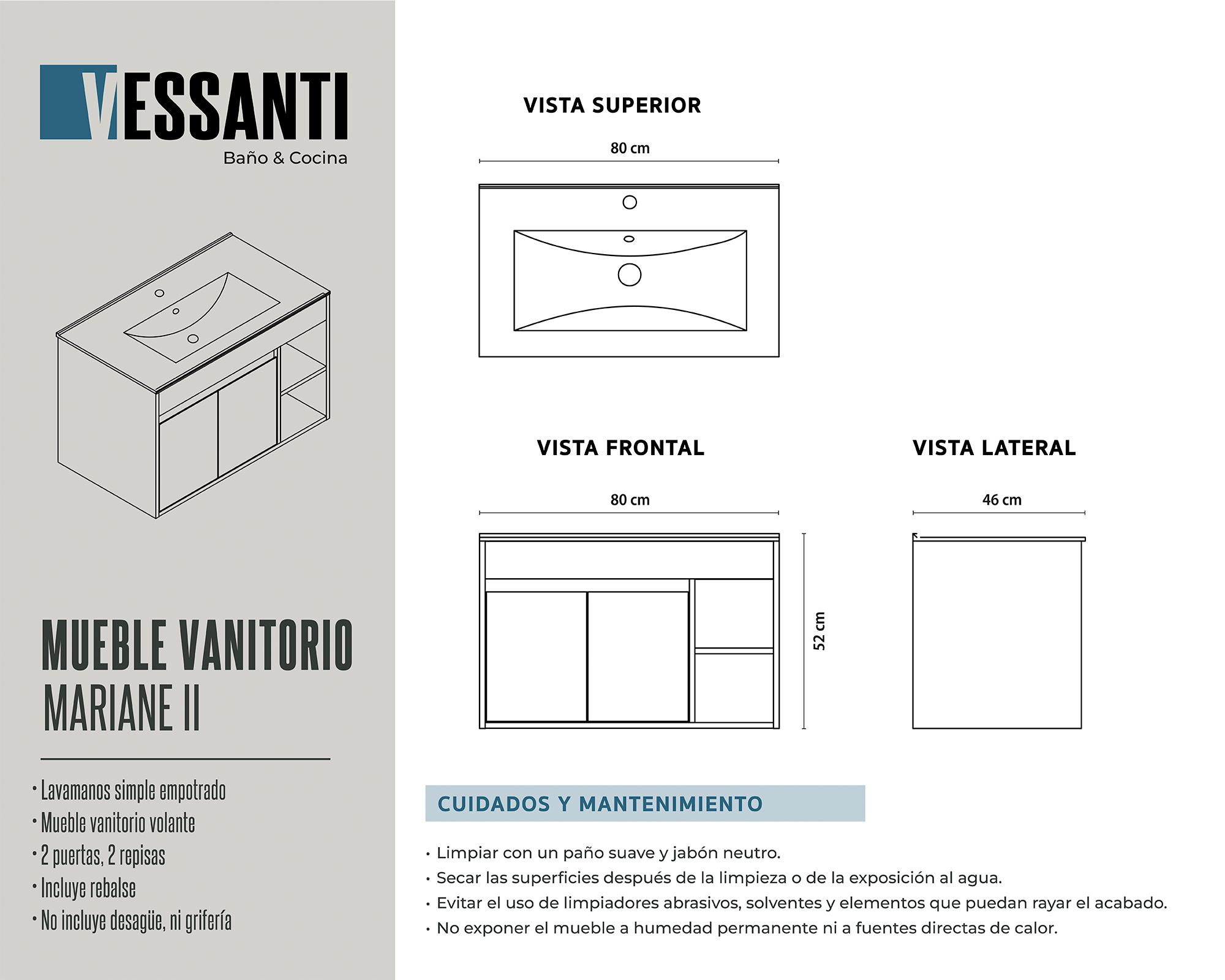 Mueble vanitorio 80x46x52cm Marianne-4