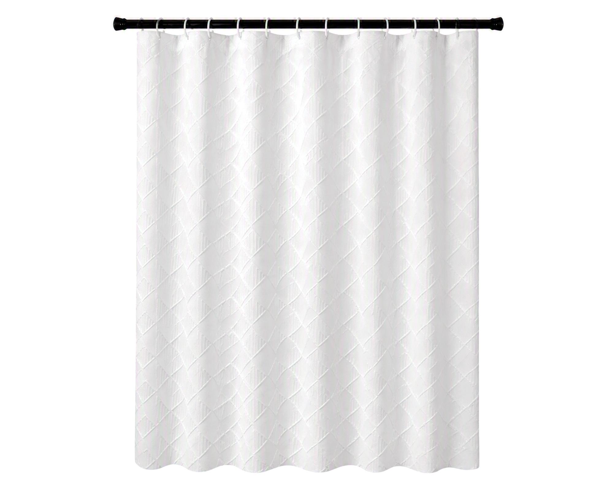 Cortina baño Textura blanco 180x180 cm-0