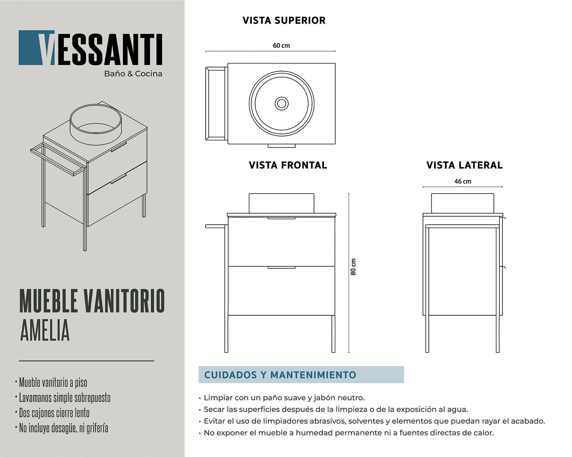 Mueble vanitorio 60x46x80cm Amelia-4