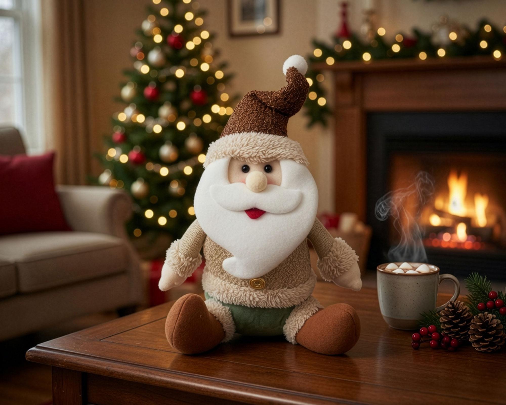 Muñeco Santa sentado Ambar 28x23x13 cm-2