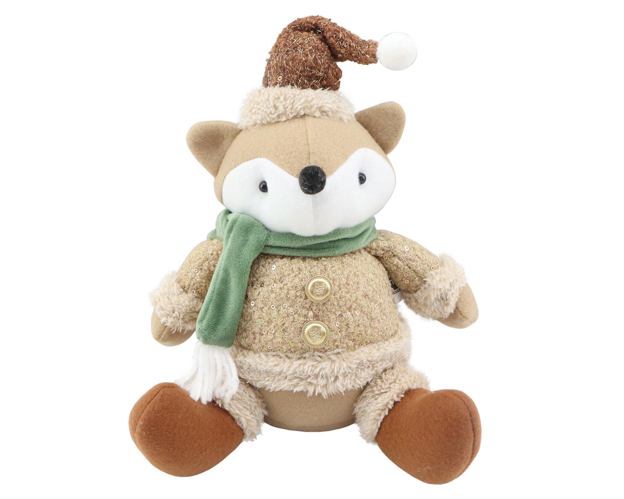 Muñeco Zorro sentado Ambar 28x23x13 cm-0