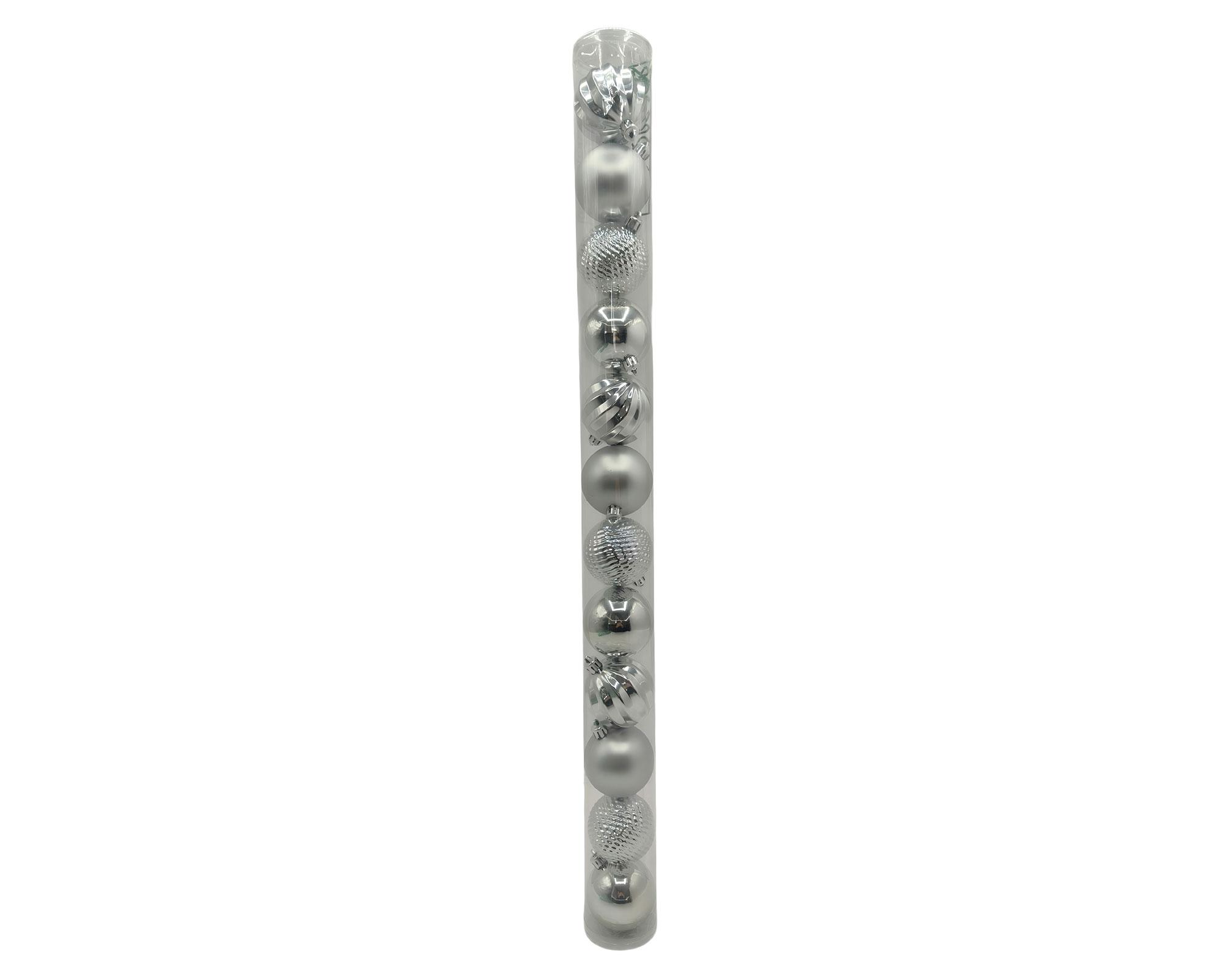 Esfera diseño Silver 6 cm 12 piezas-0