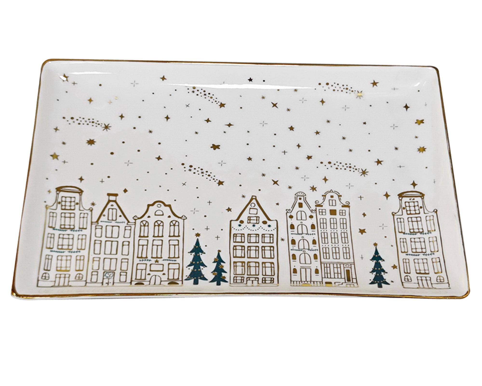 Plato rectangular Casas Gold-0