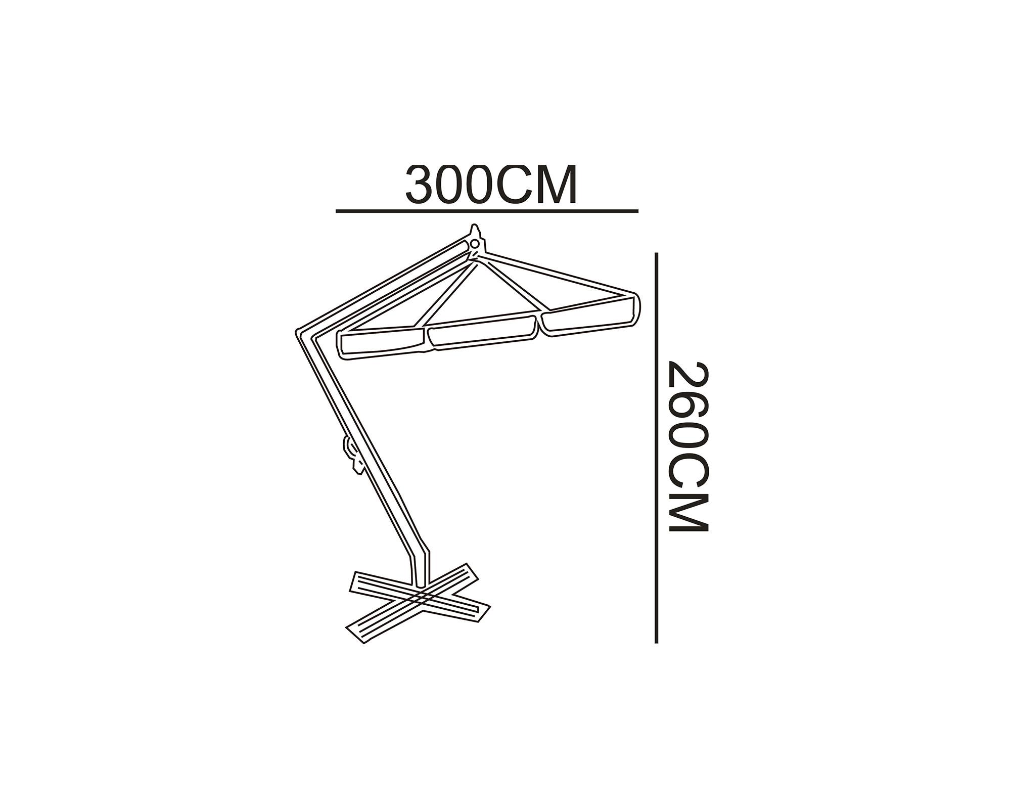 Sombrilla madera/crudo 300 cm-6