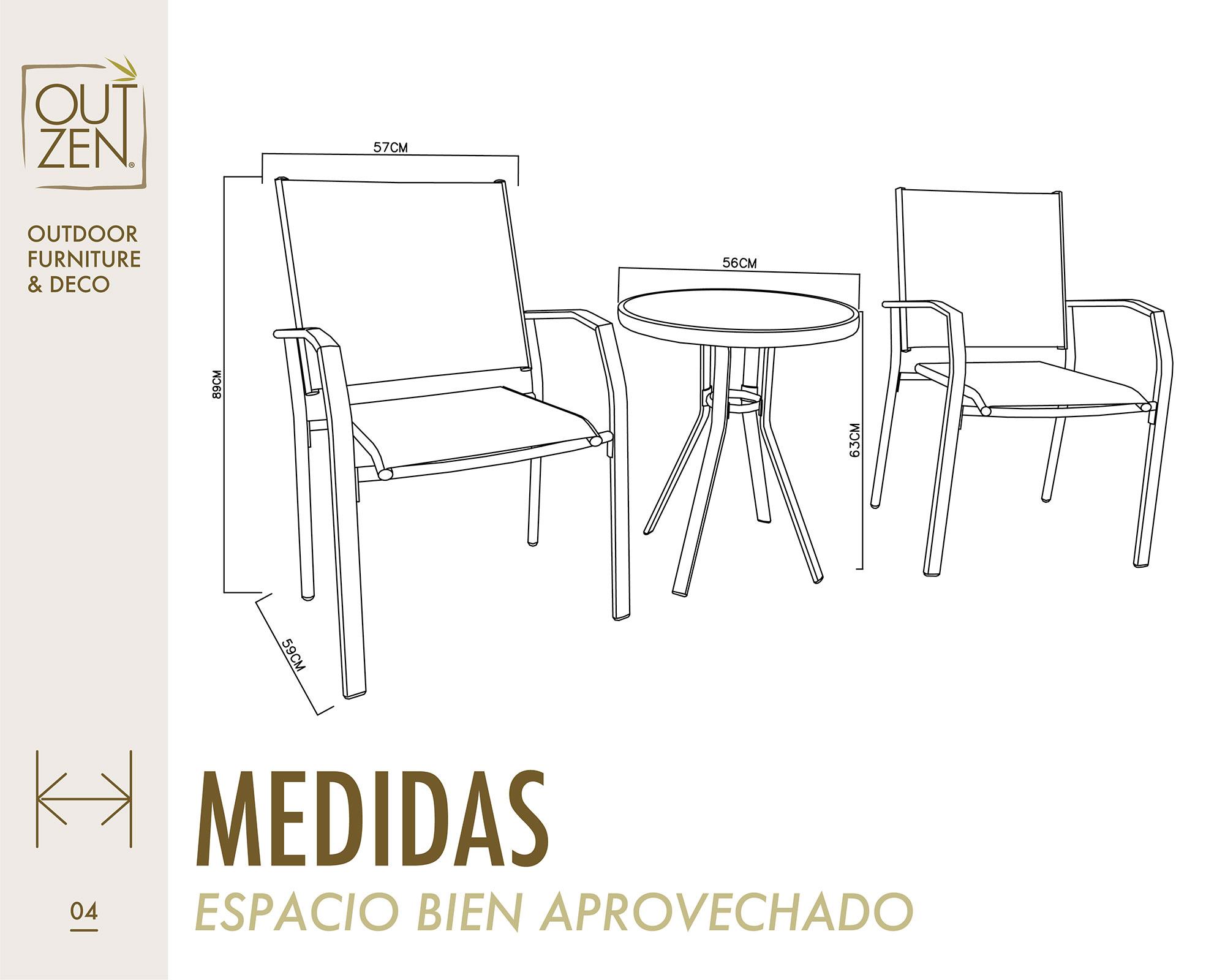 Set bistró Goloritze beige-9
