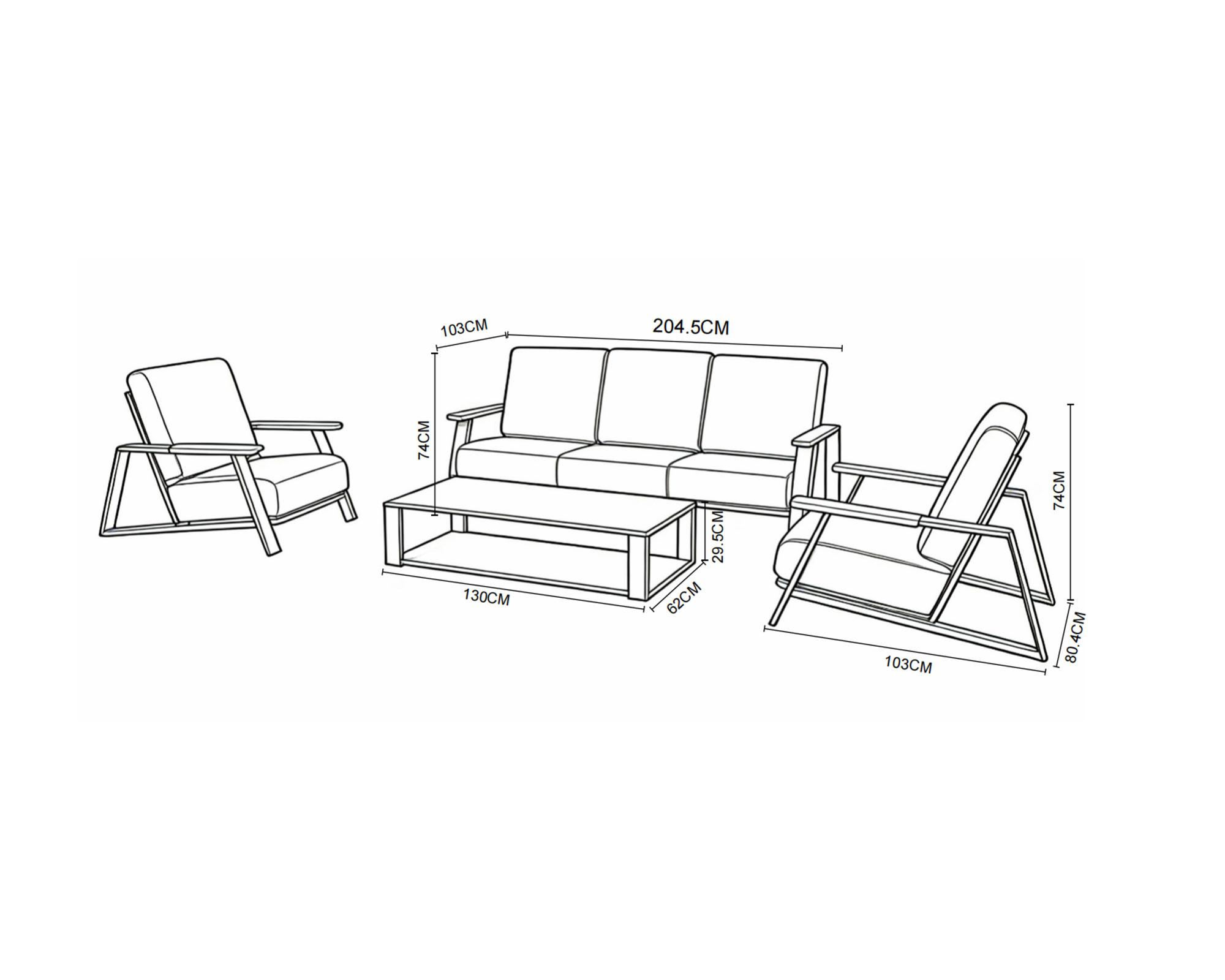 Set living 5 personas Kendwa-5