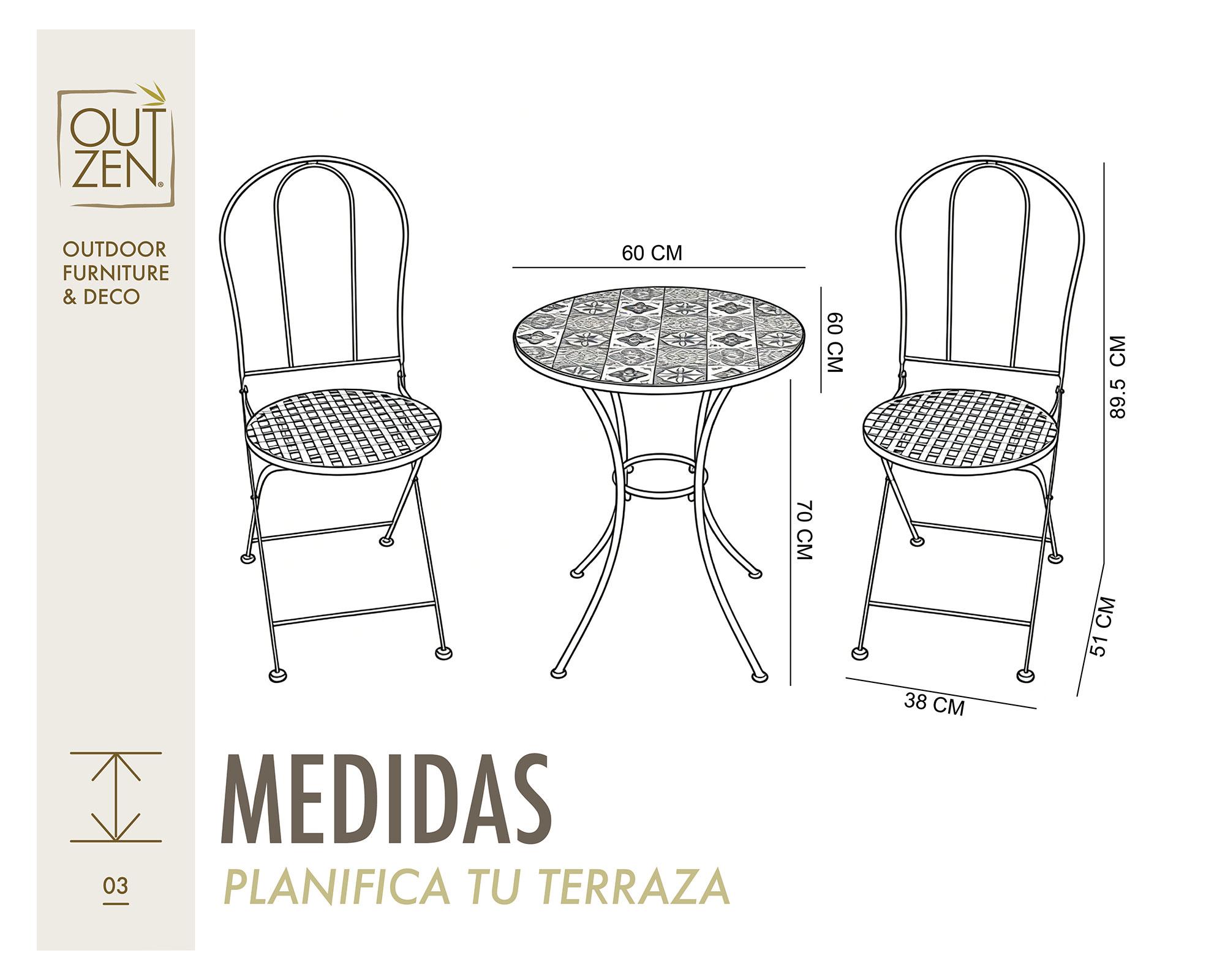 Set bistró Tipo Mosaico Arutas-10