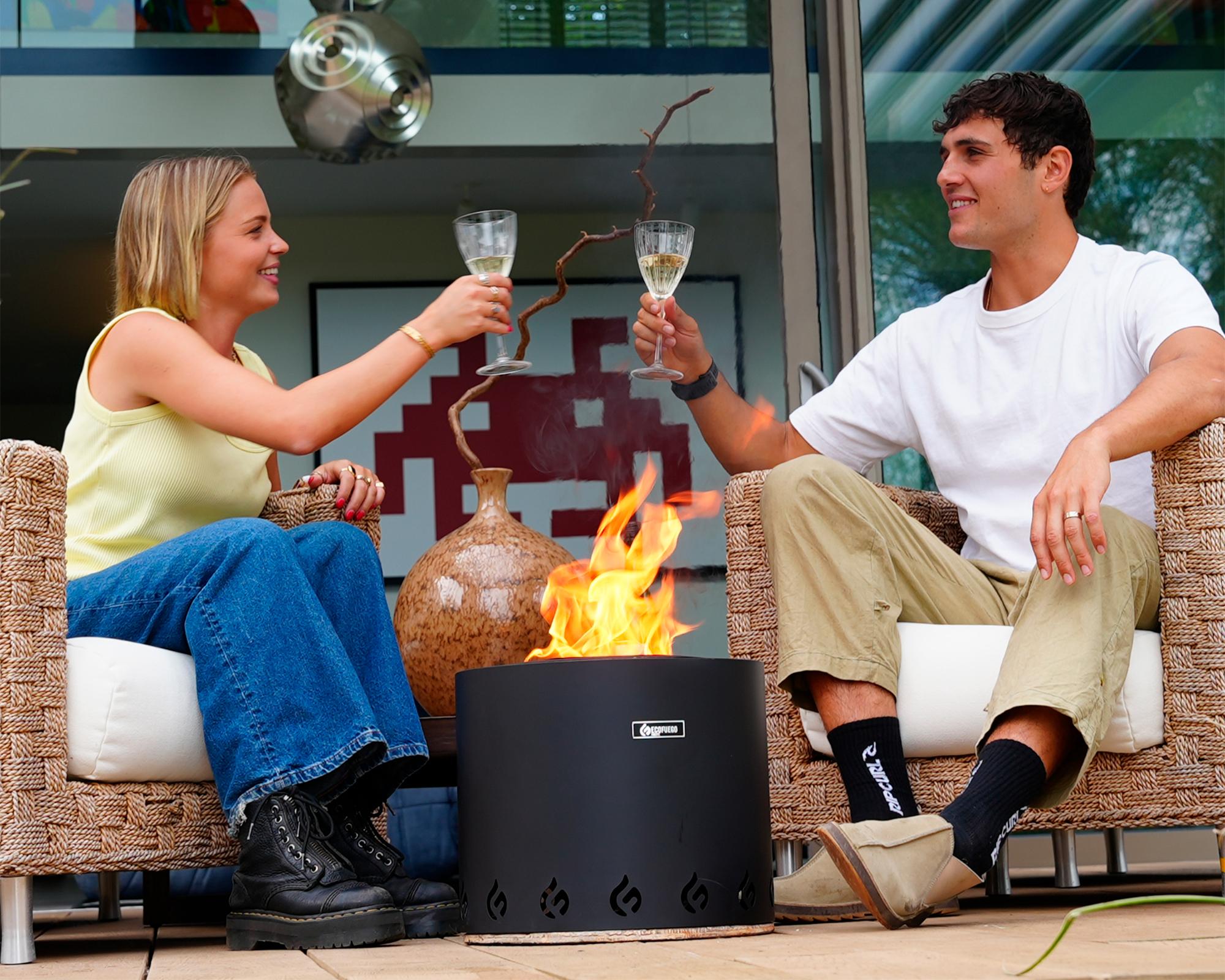 Fogón terraza Ecofuego negro mate-7