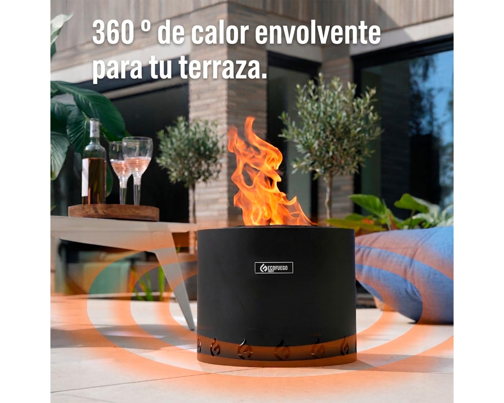 Fogón terraza Ecofuego negro mate-2