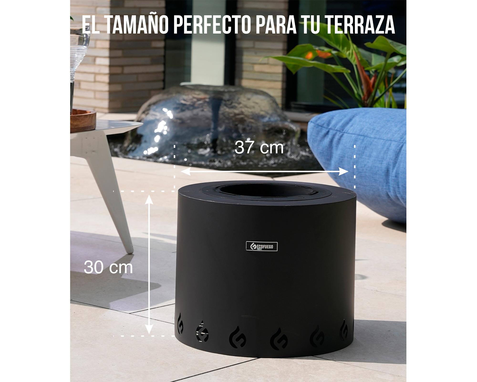 Fogón terraza Ecofuego negro mate-6