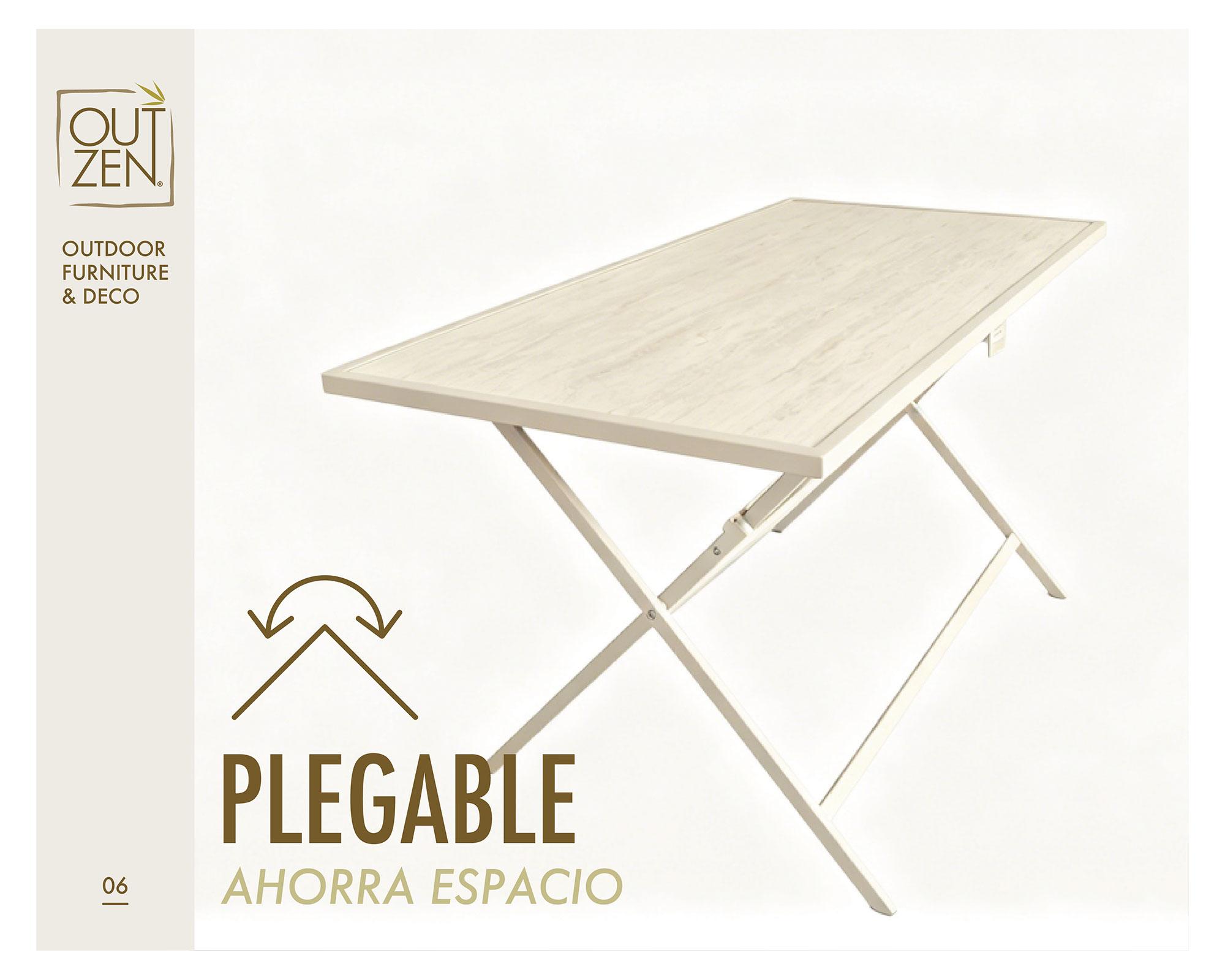 Comedor plegable Rodas 75x135x70 cm-7