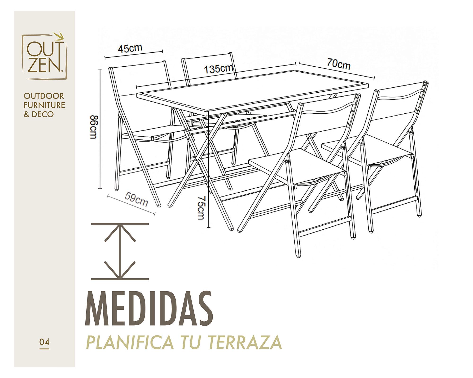 Comedor plegable Rodas 75x135x70 cm-9