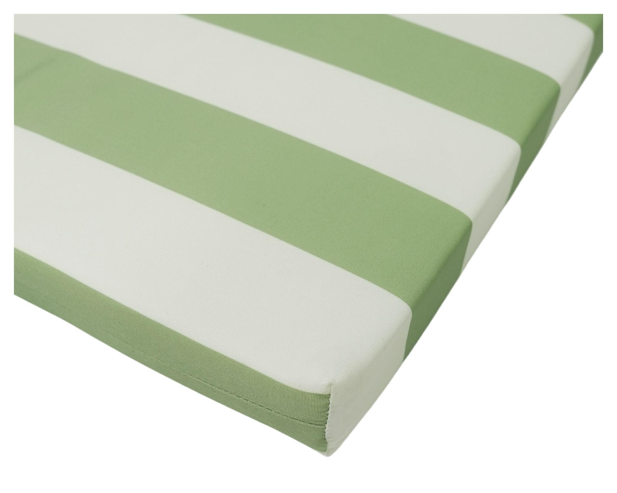 Cojín reposera rayado verde/blanco 60x195 cm-4