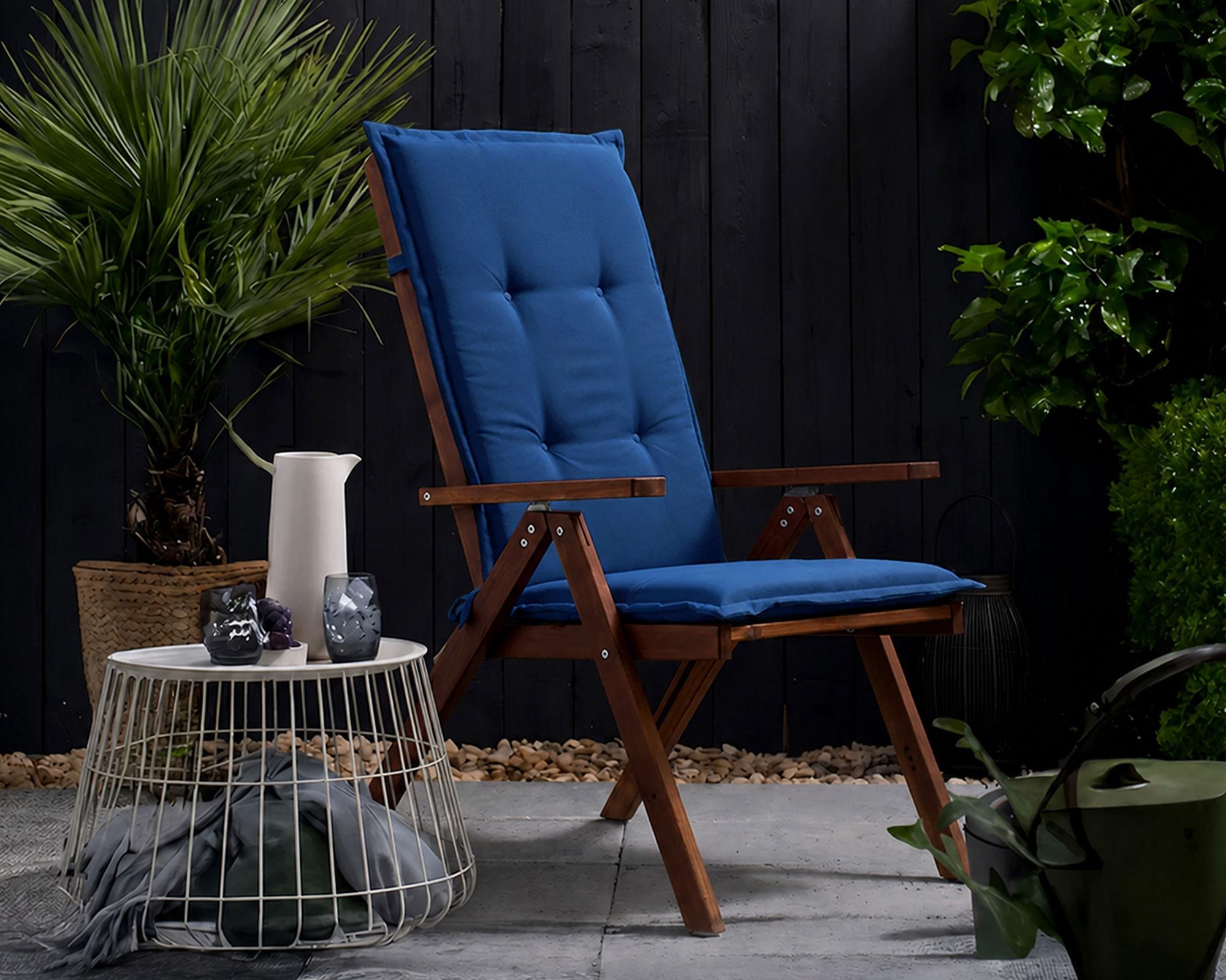 Cojín asiento respaldo azul 43x110 cm-6