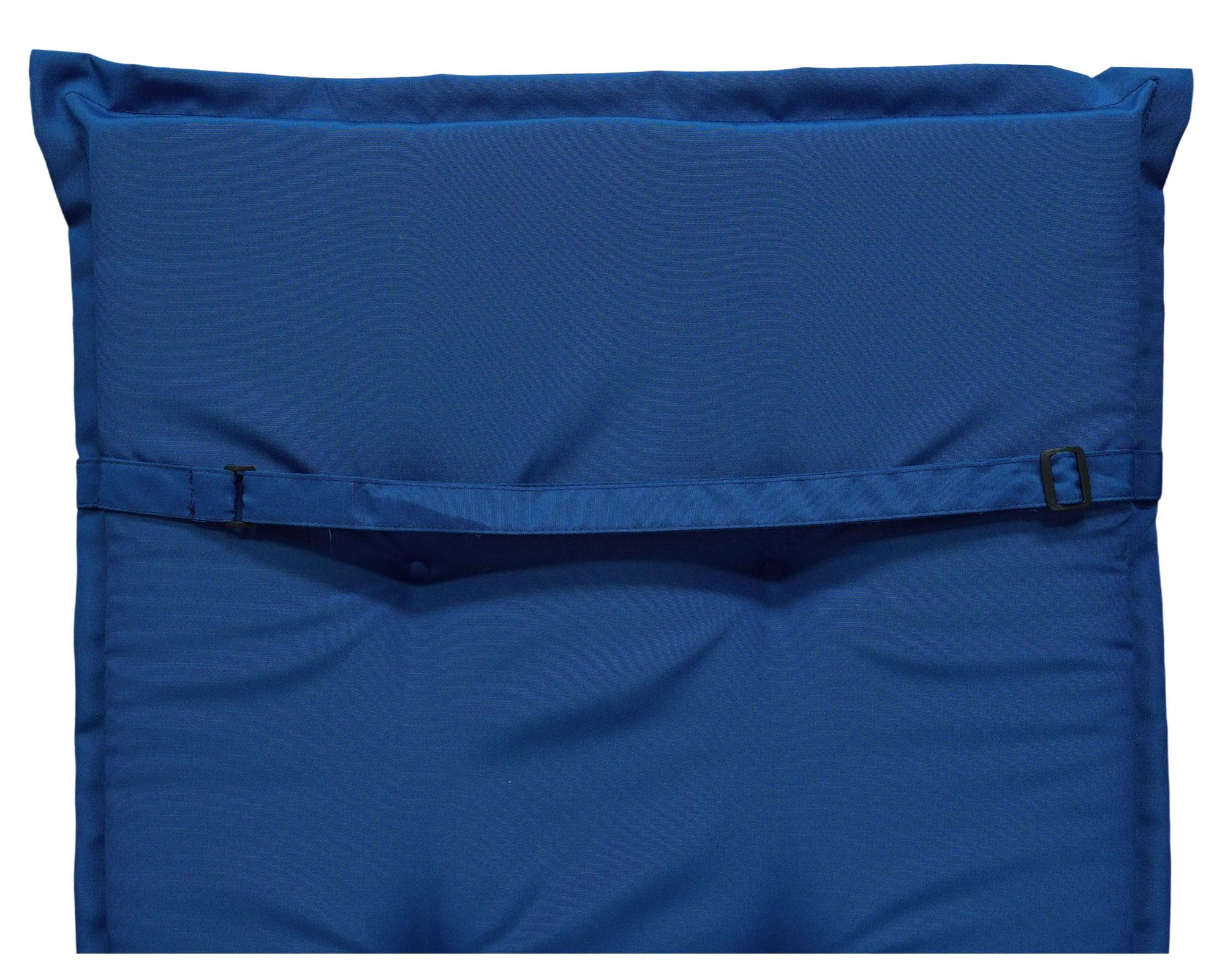 Cojín asiento respaldo azul 43x110 cm-4