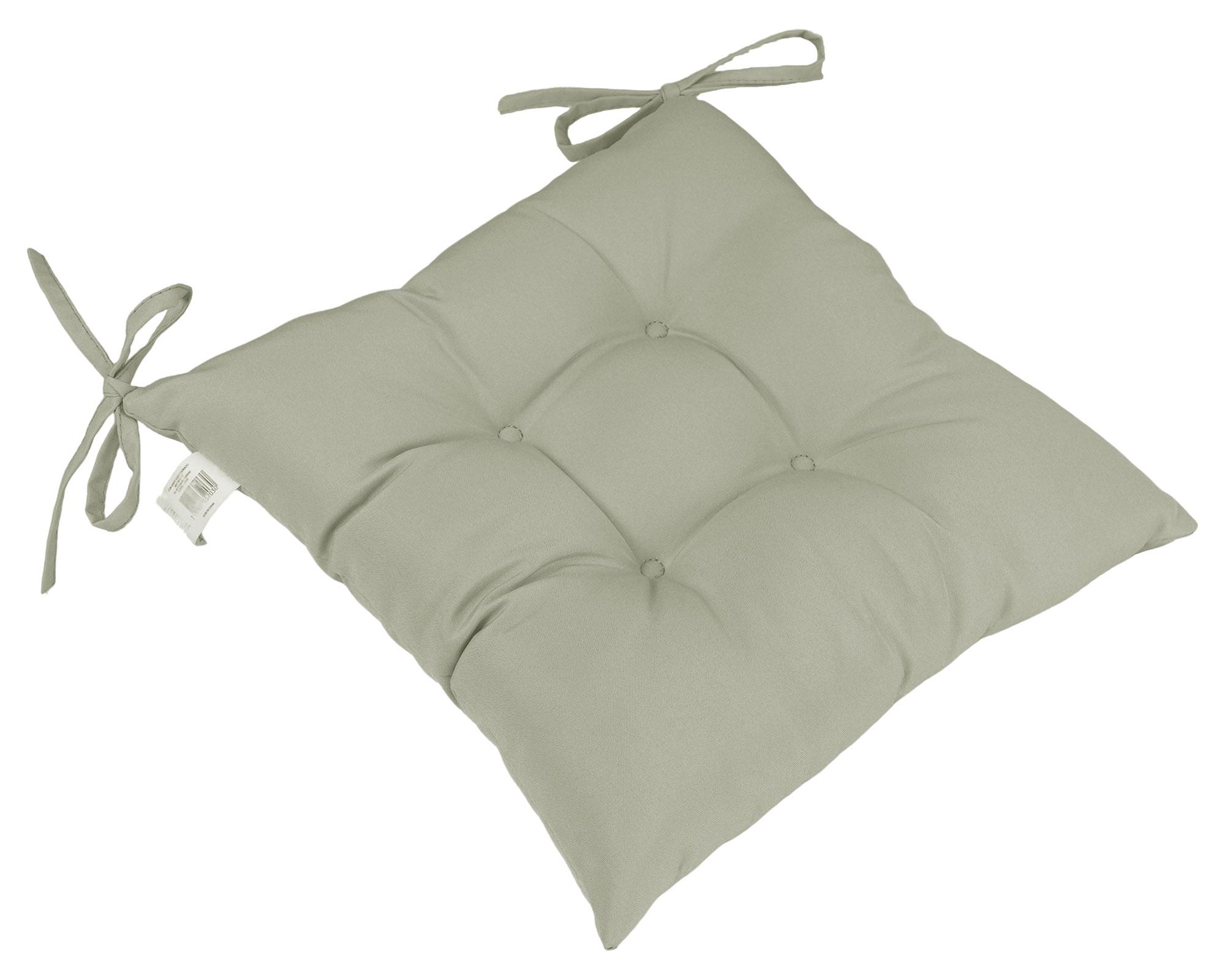 Cojín asiento cuadrado gris claro 35x35 cm-0