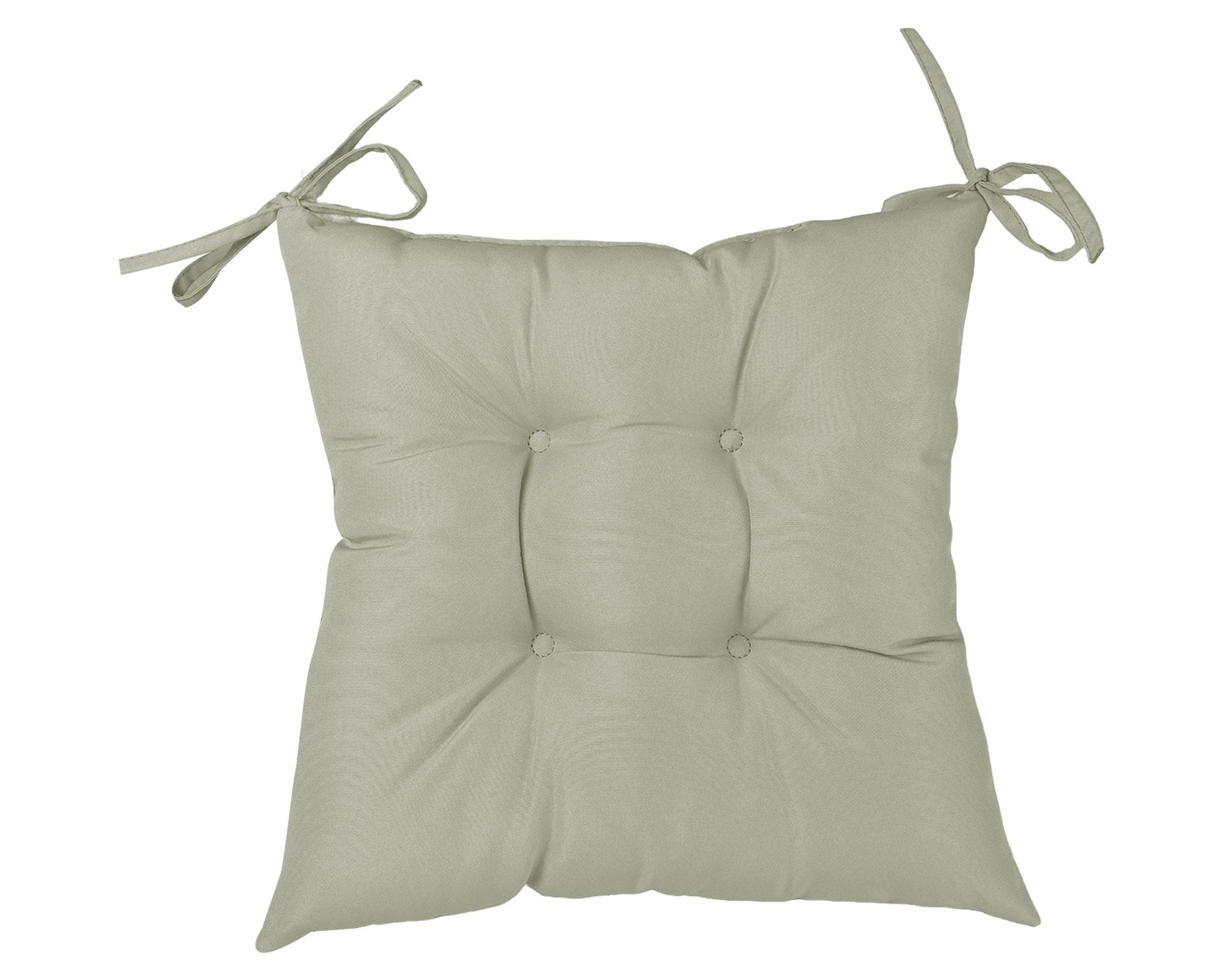Cojín asiento cuadrado gris claro 35x35 cm-1