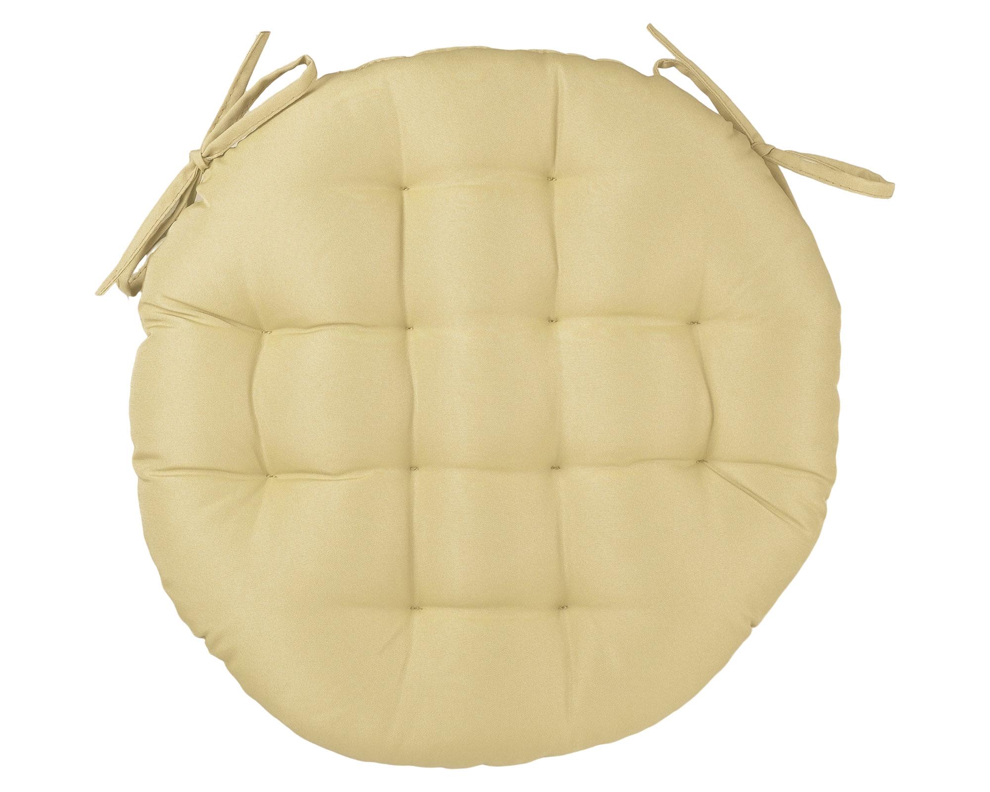 Cojín asiento redondo ecru 42 cm-1