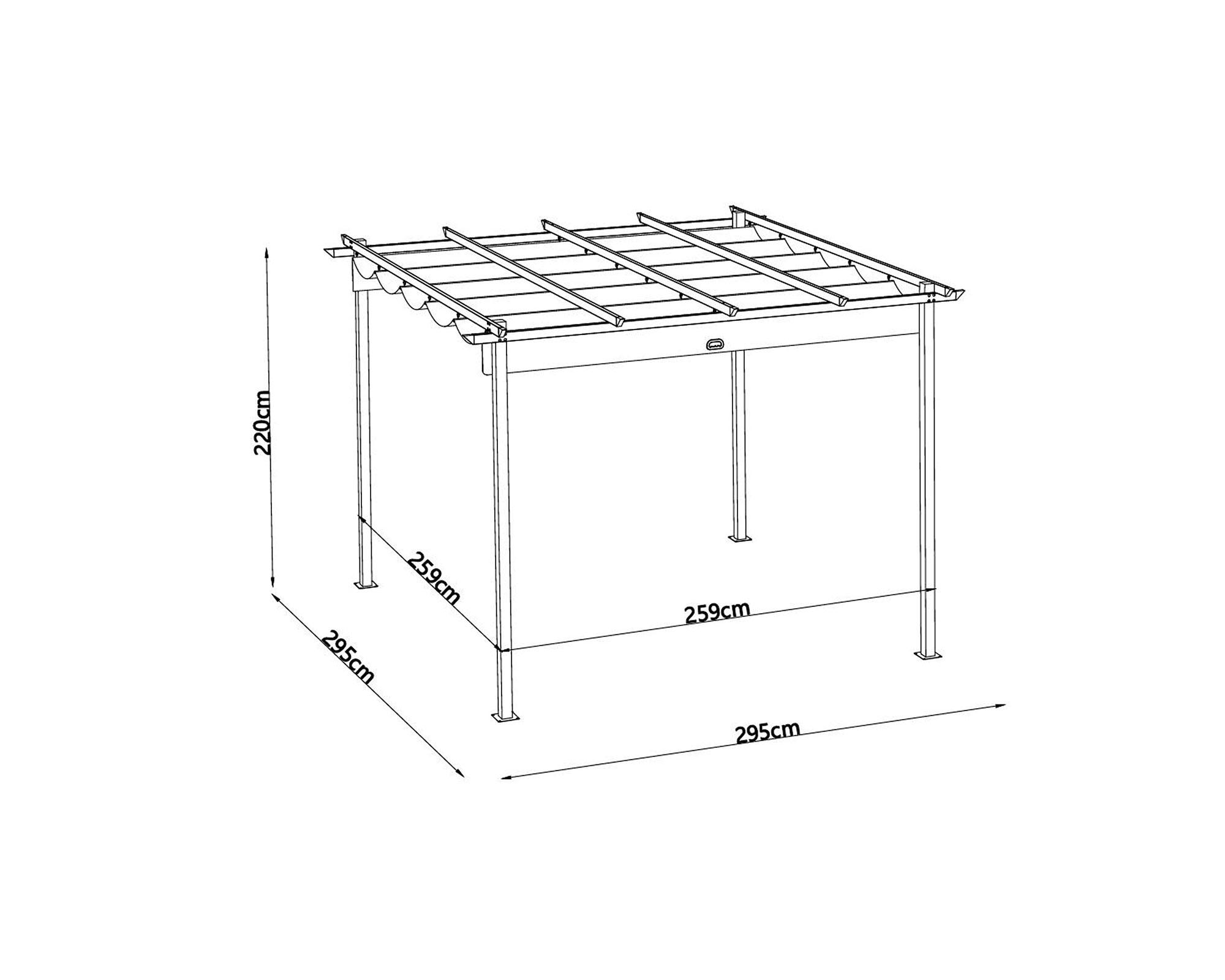 Pergola 295x295 cm-8