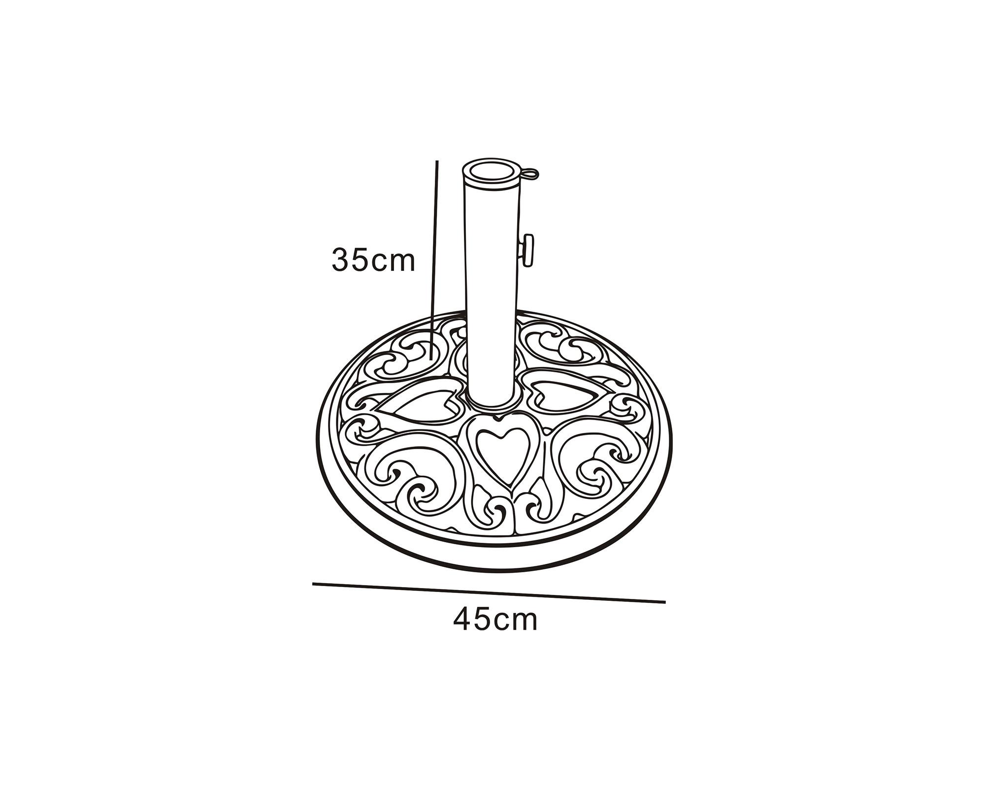 Base sombrilla redonda 45 cm-2