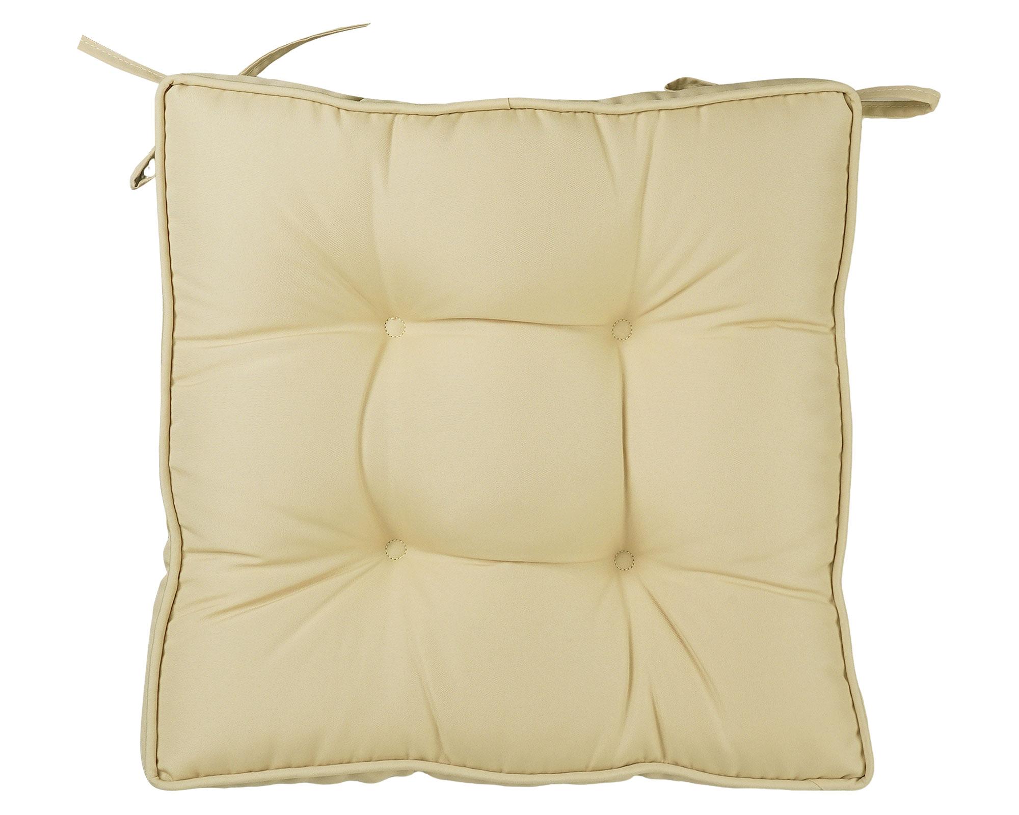 Cojín asiento doble fuelle ecru 40x40 cm-1