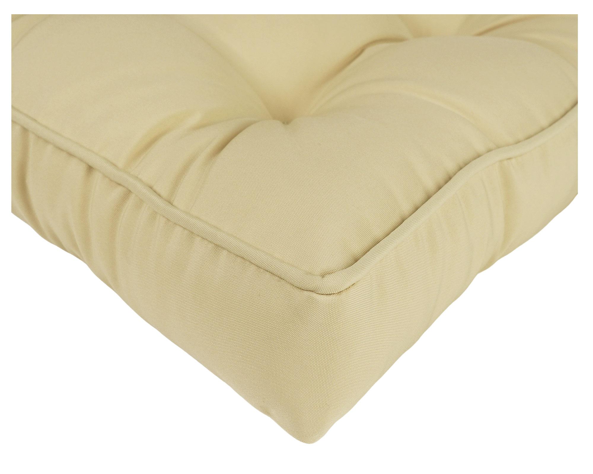 Cojín asiento doble fuelle ecru 40x40 cm-2