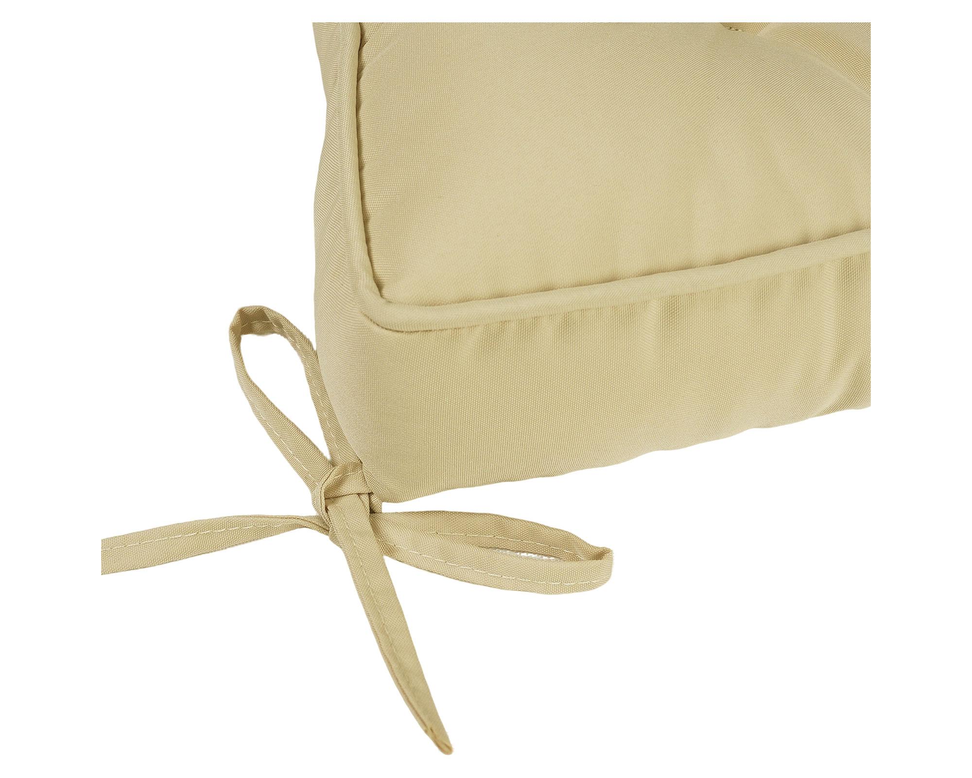 Cojín asiento doble fuelle ecru 40x40 cm-4