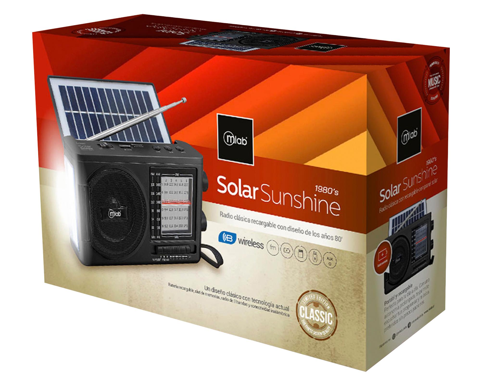Radio retro solar portable 9460 negro-3