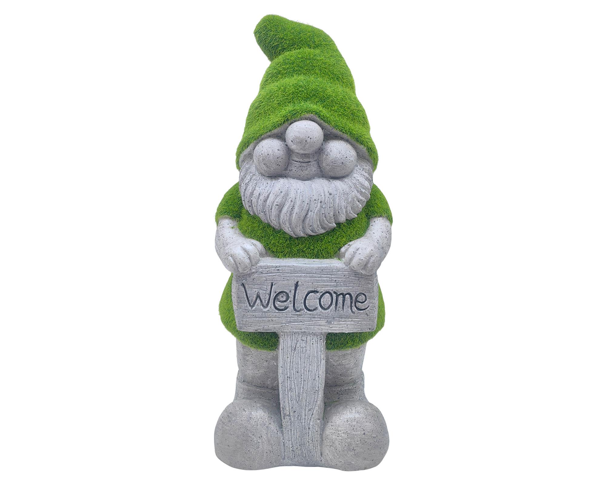 Figura decorativa pasto sintético Gnomo 38 cm-0