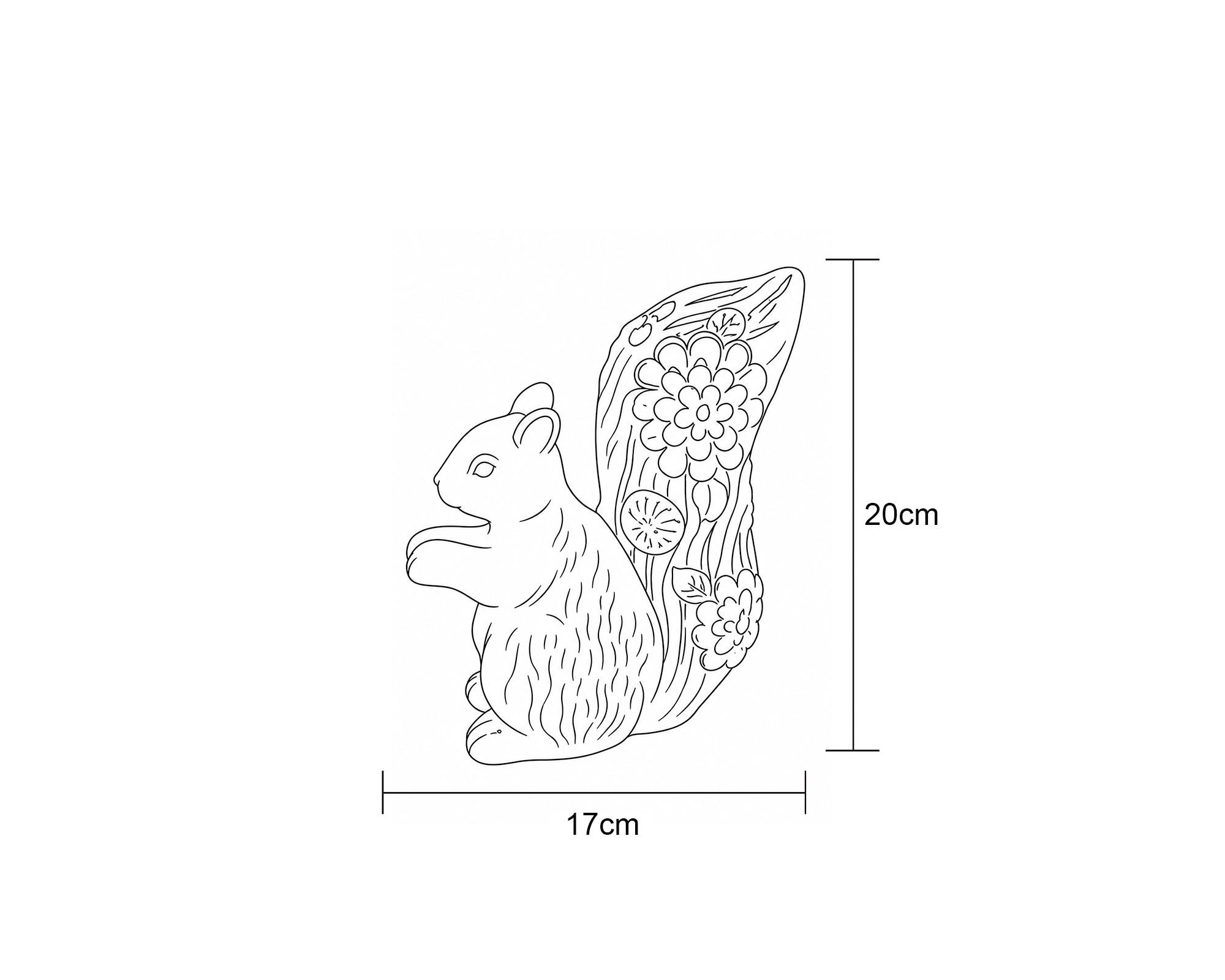 Figura decorativa Ardilla 17x9x20 cm-3