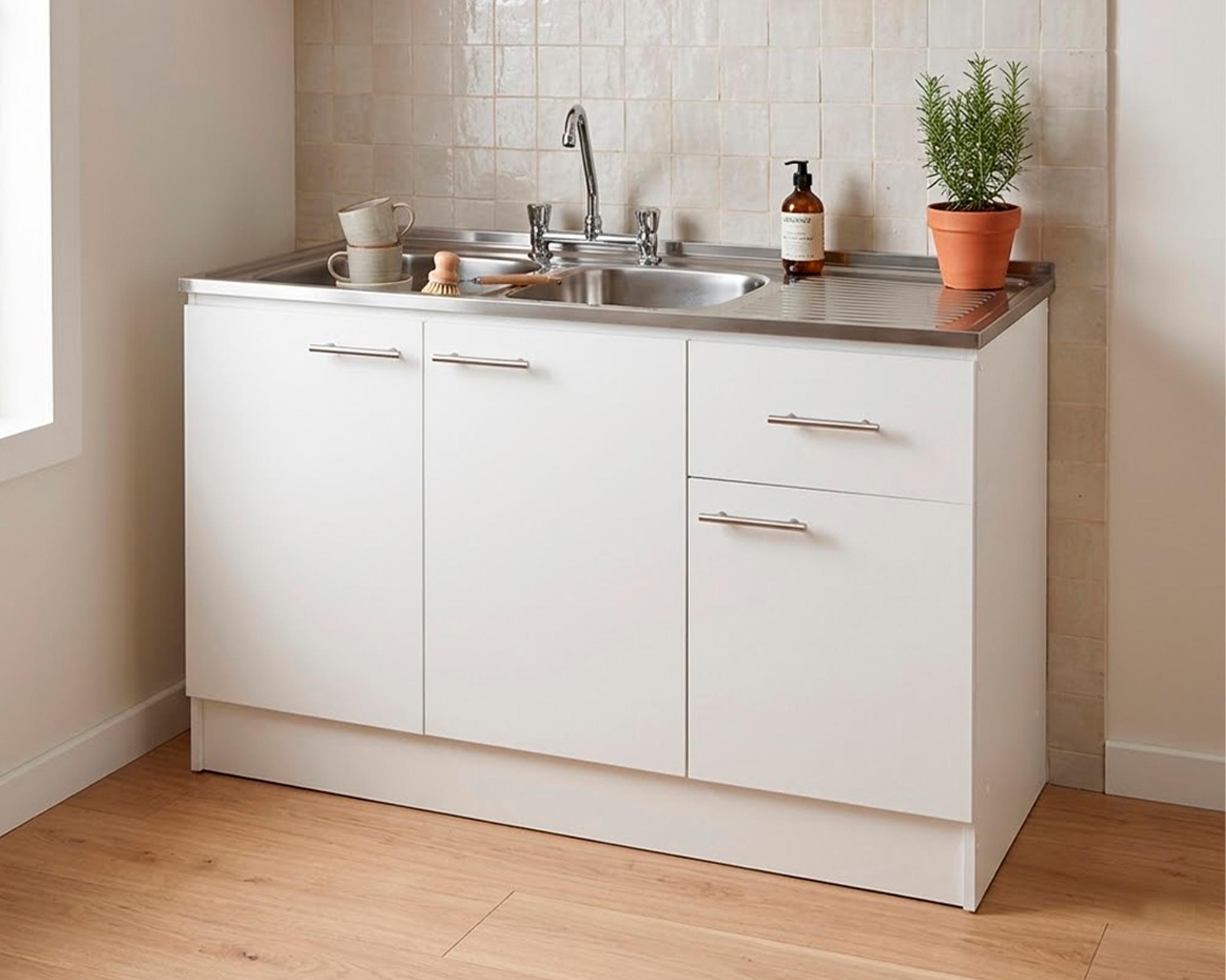 Mueble base lavaplatos derecho blanco 120 cm-3