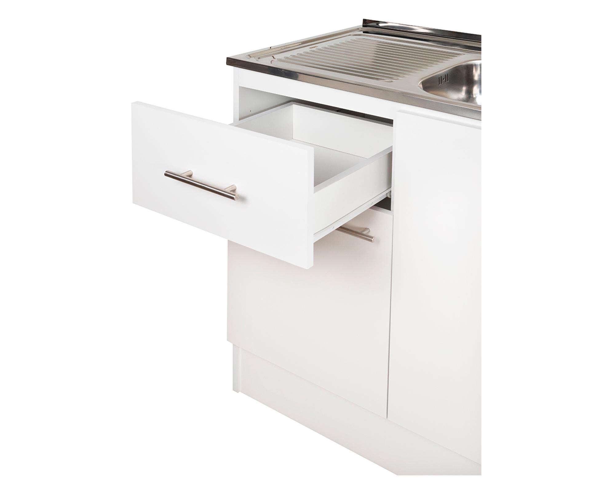 Mueble base lavaplatos 120 izquierdo blanco 118 cm-2