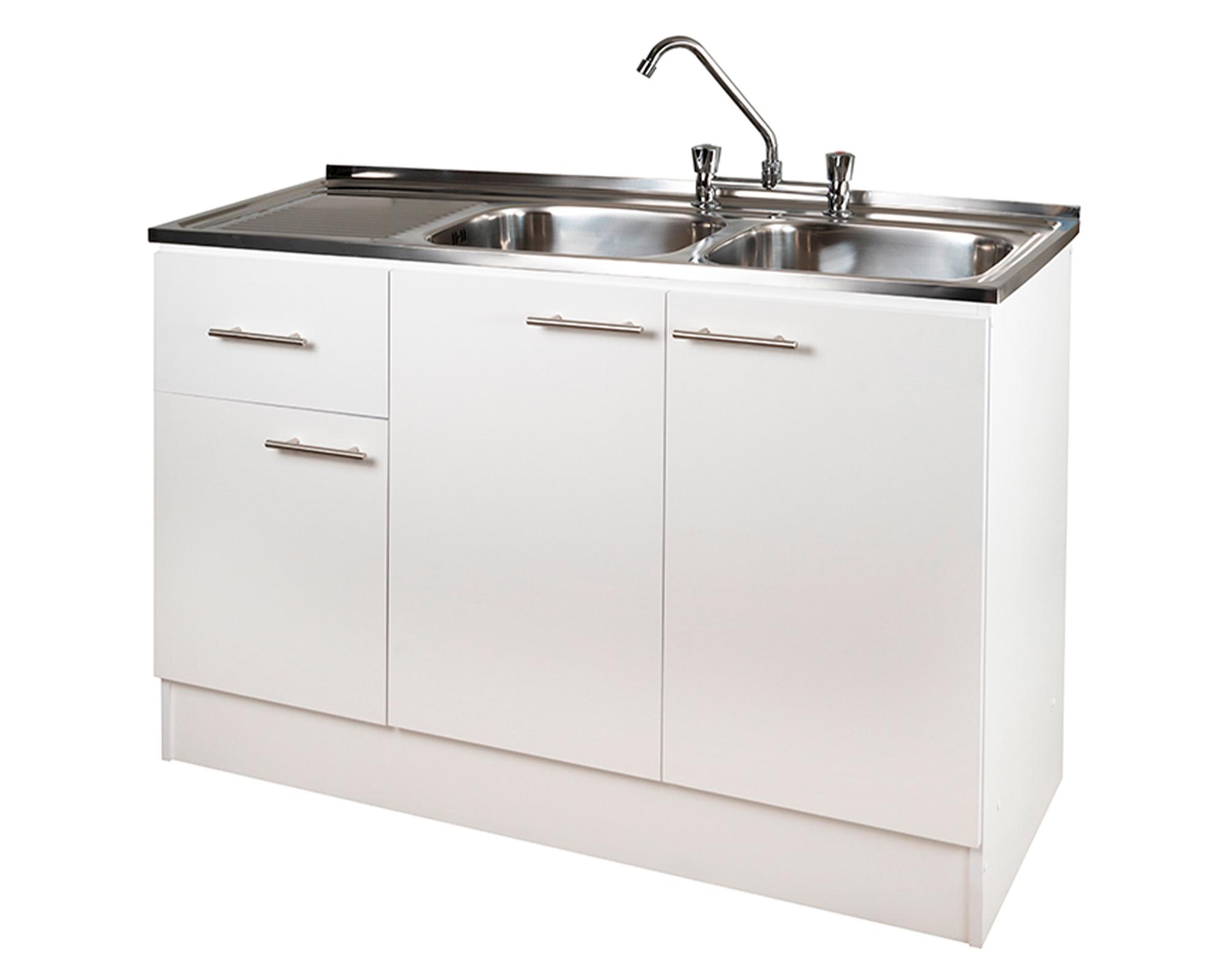 Mueble base lavaplatos 120 izquierdo blanco 118 cm-0
