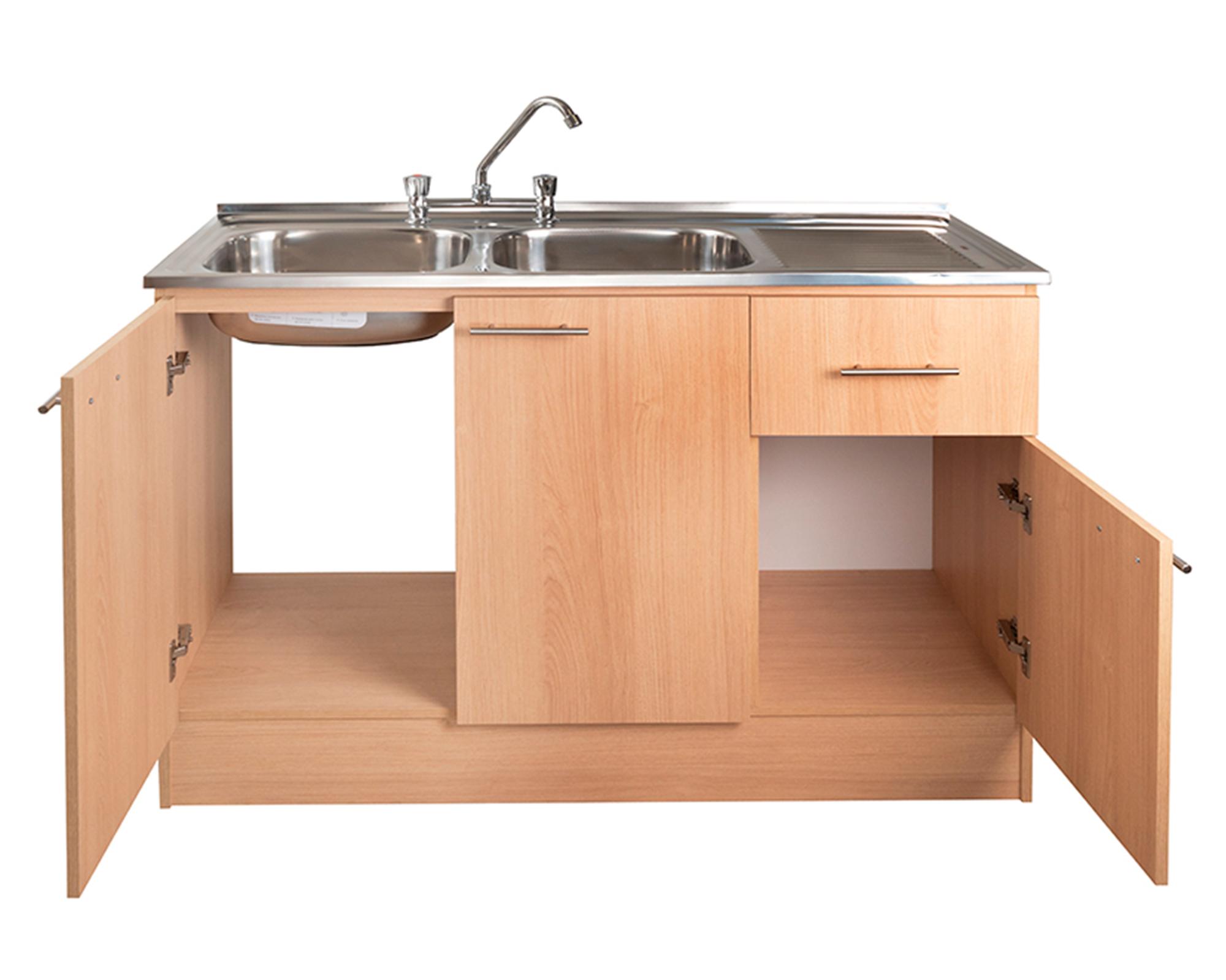 Mueble base lavaplatos derecho beige 120 cm-1