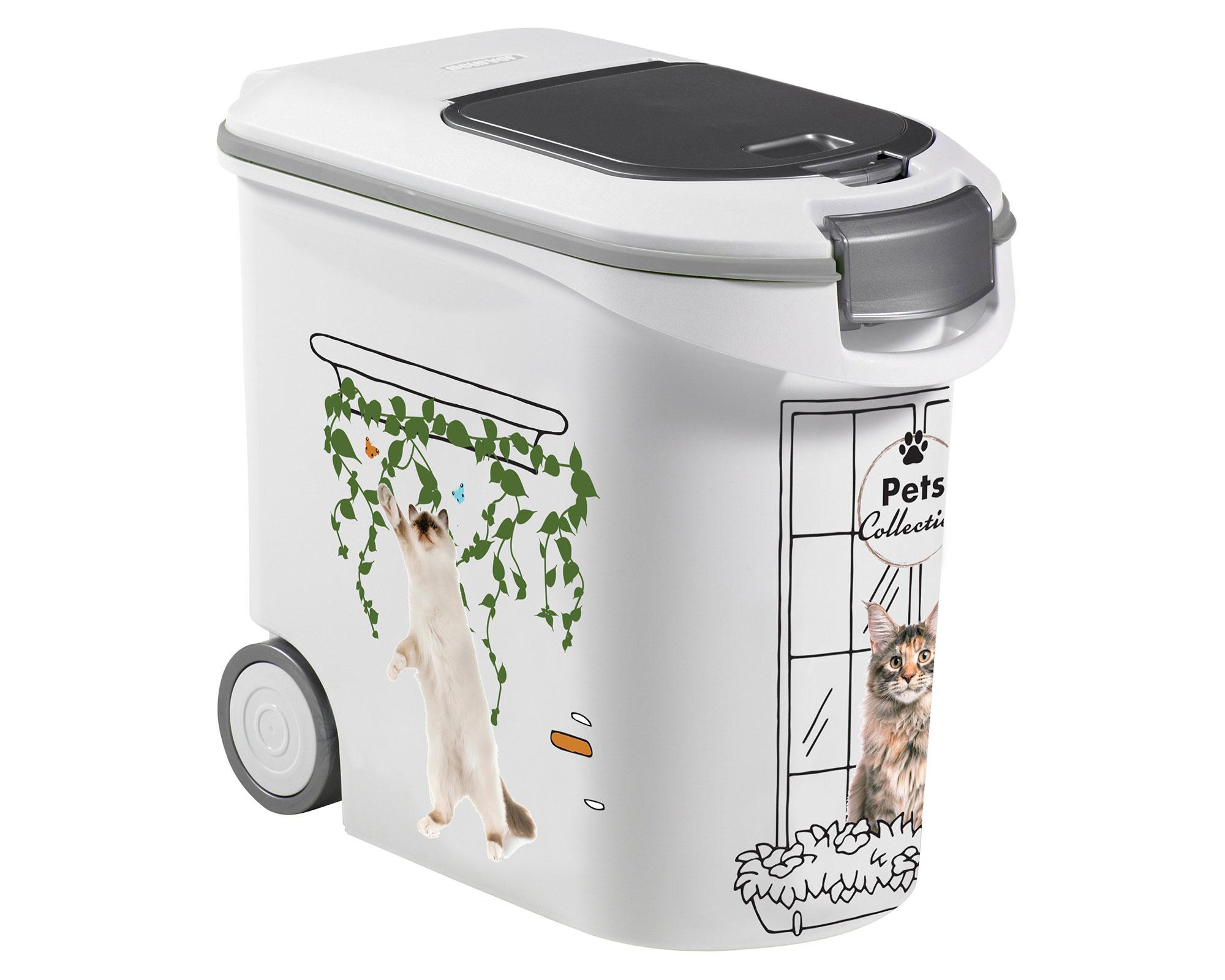Contenedor de comida gato blanco 12 kg-1