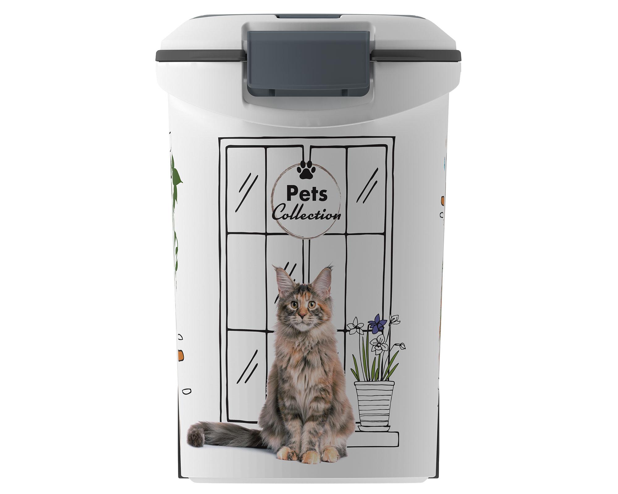 Contenedor de comida gato blanco 12 kg-2