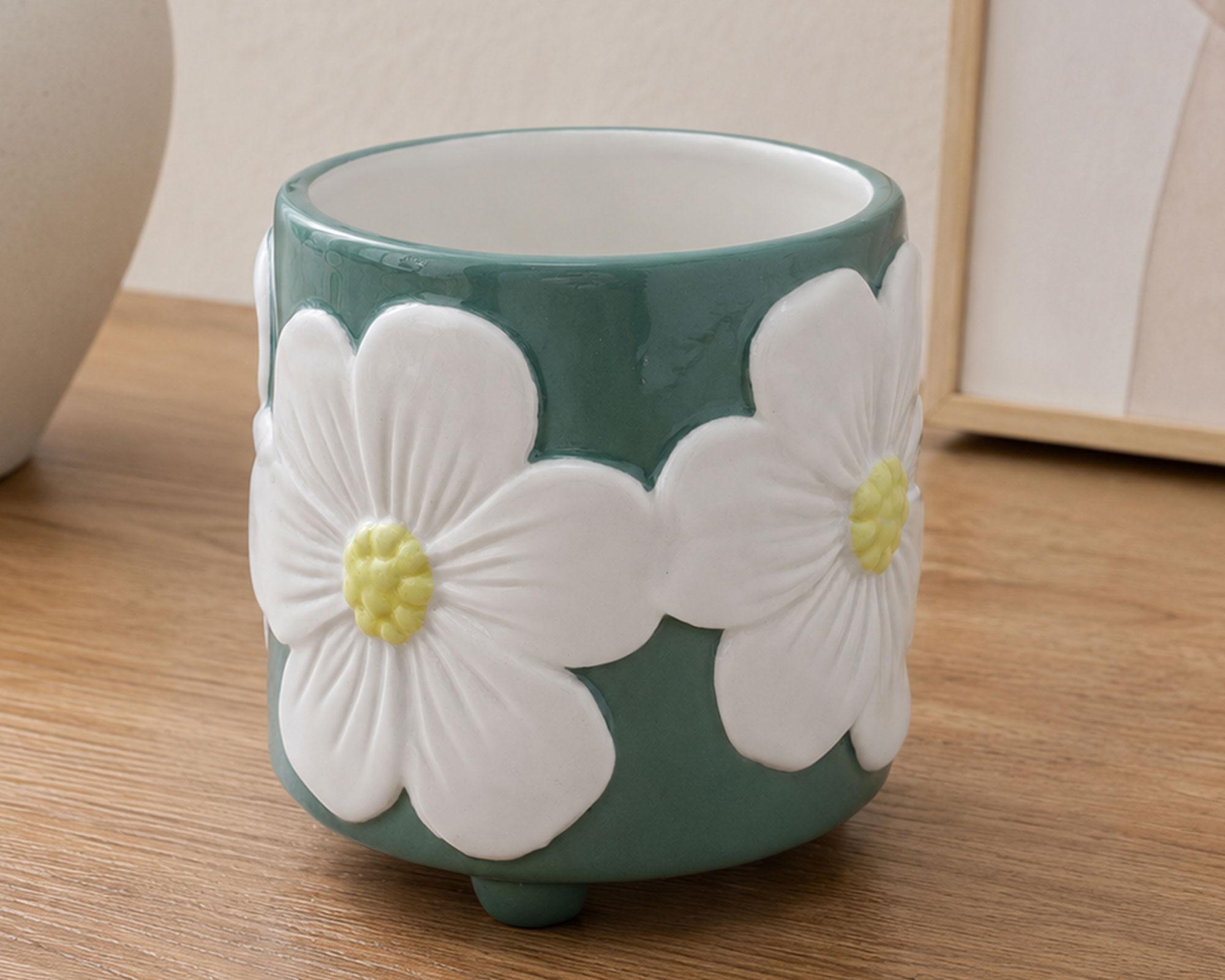 Maceta Gardenia verde 12 cm-2