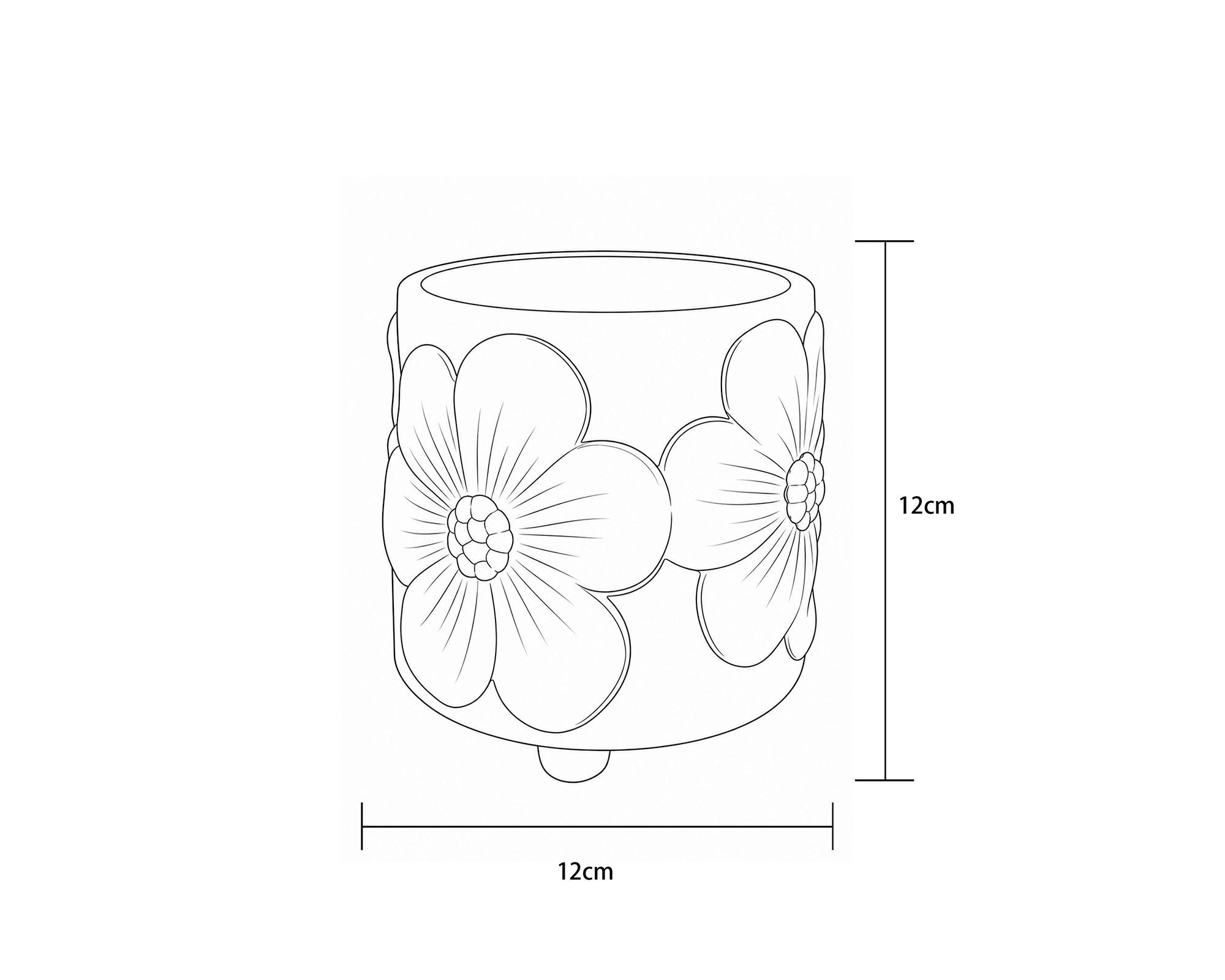 Maceta Gardenia verde 12 cm-3