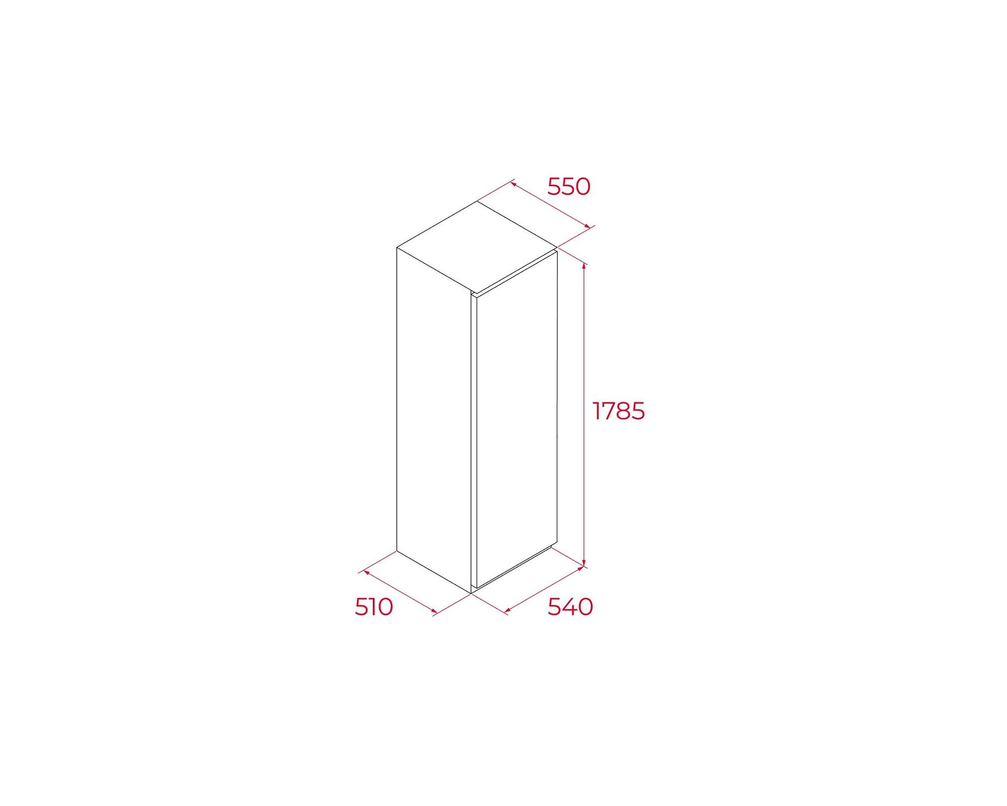 Freezer vertical integrable RSF 73385 FI 212 lt-3