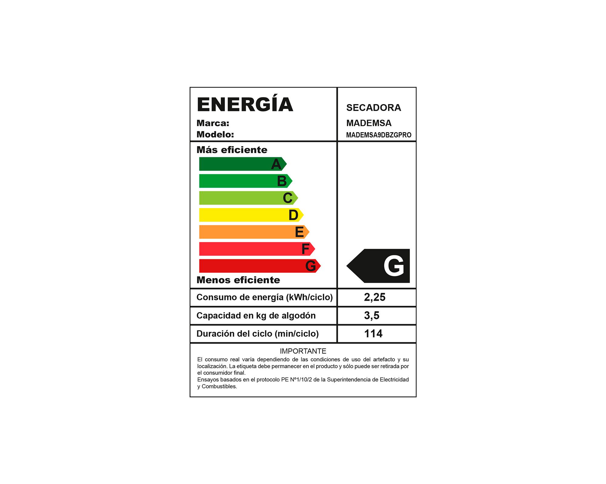 Secadora carga frontal 9DBZGPRO 9 kg blanco-6